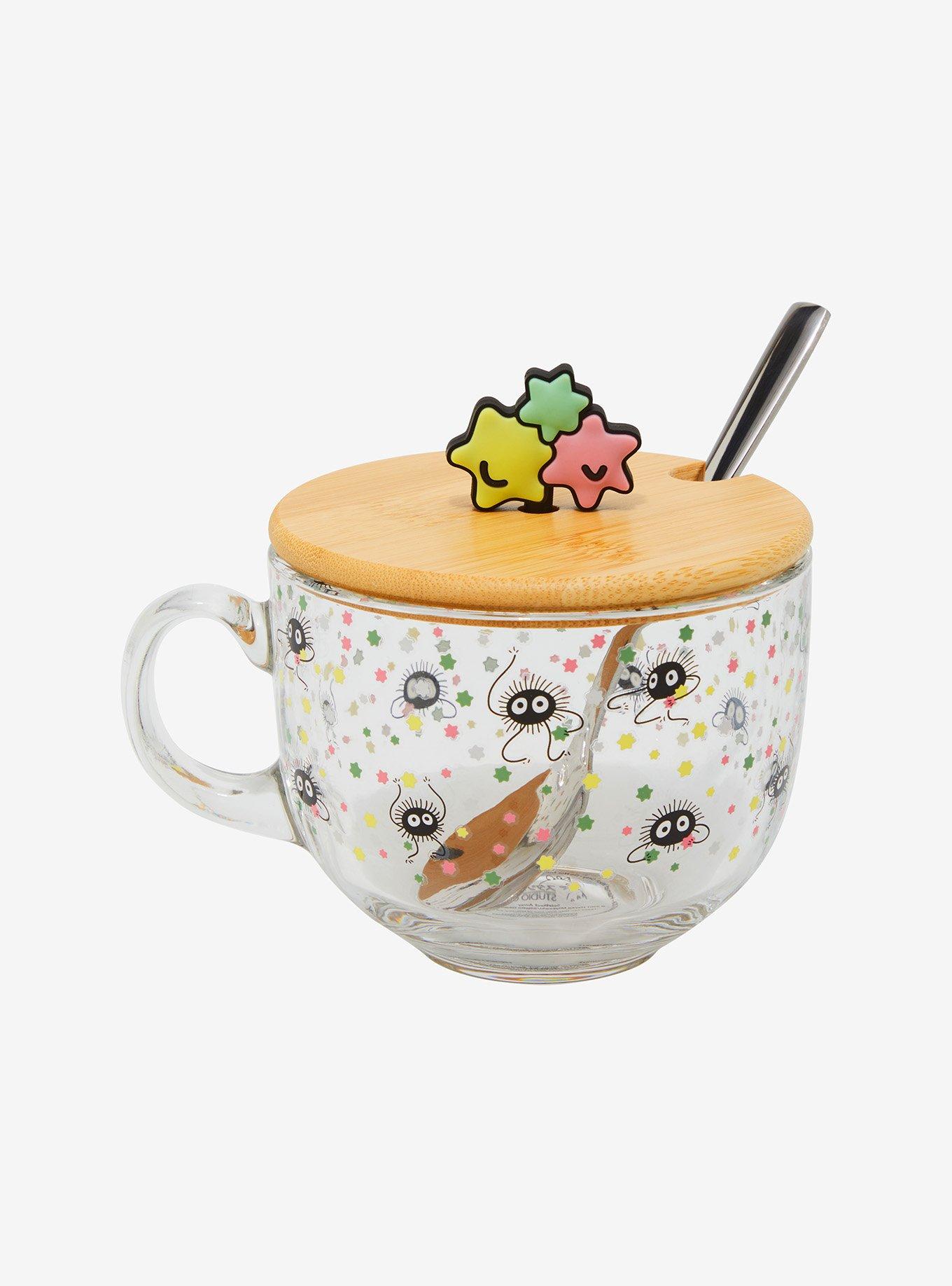 Studio Ghibli® Spirited Away Soot Sprites Glass Mug With Spoon & Lid, , hi-res