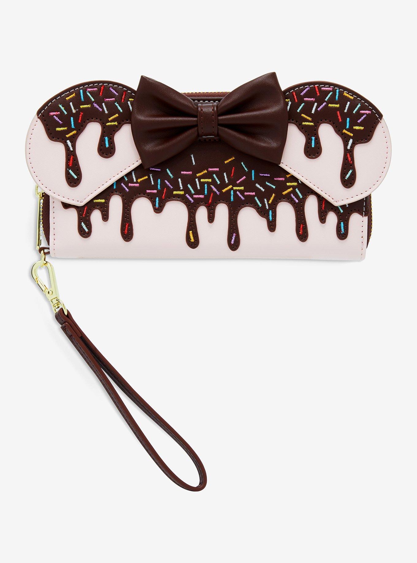 Loungefly Disney Minnie Mouse Chocolate Sprinkles Ears Zip