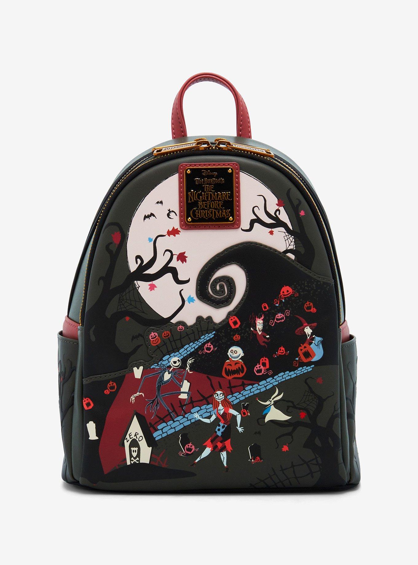 Loungefly Disney The Nightmare Before Christmas Spiral Hill Group Portrait Mini Backpack BoxLunch Exclusive BoxLunch