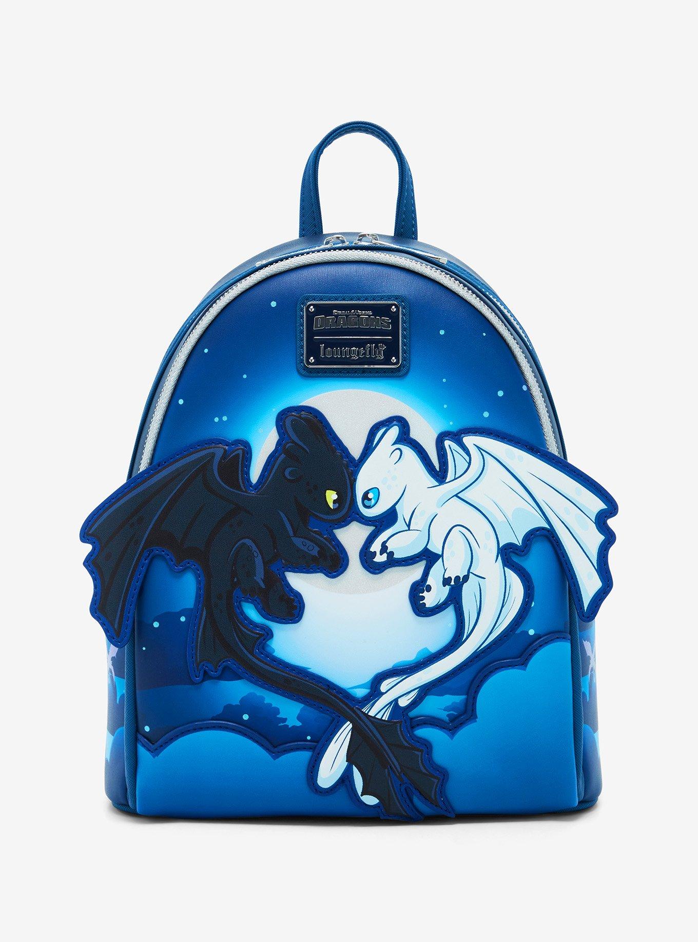 Loungefly DreamWorks How to Train Your Dragon Toothless & Light Fury Mini Backpack - BoxLunch Exclusive, , hi-res