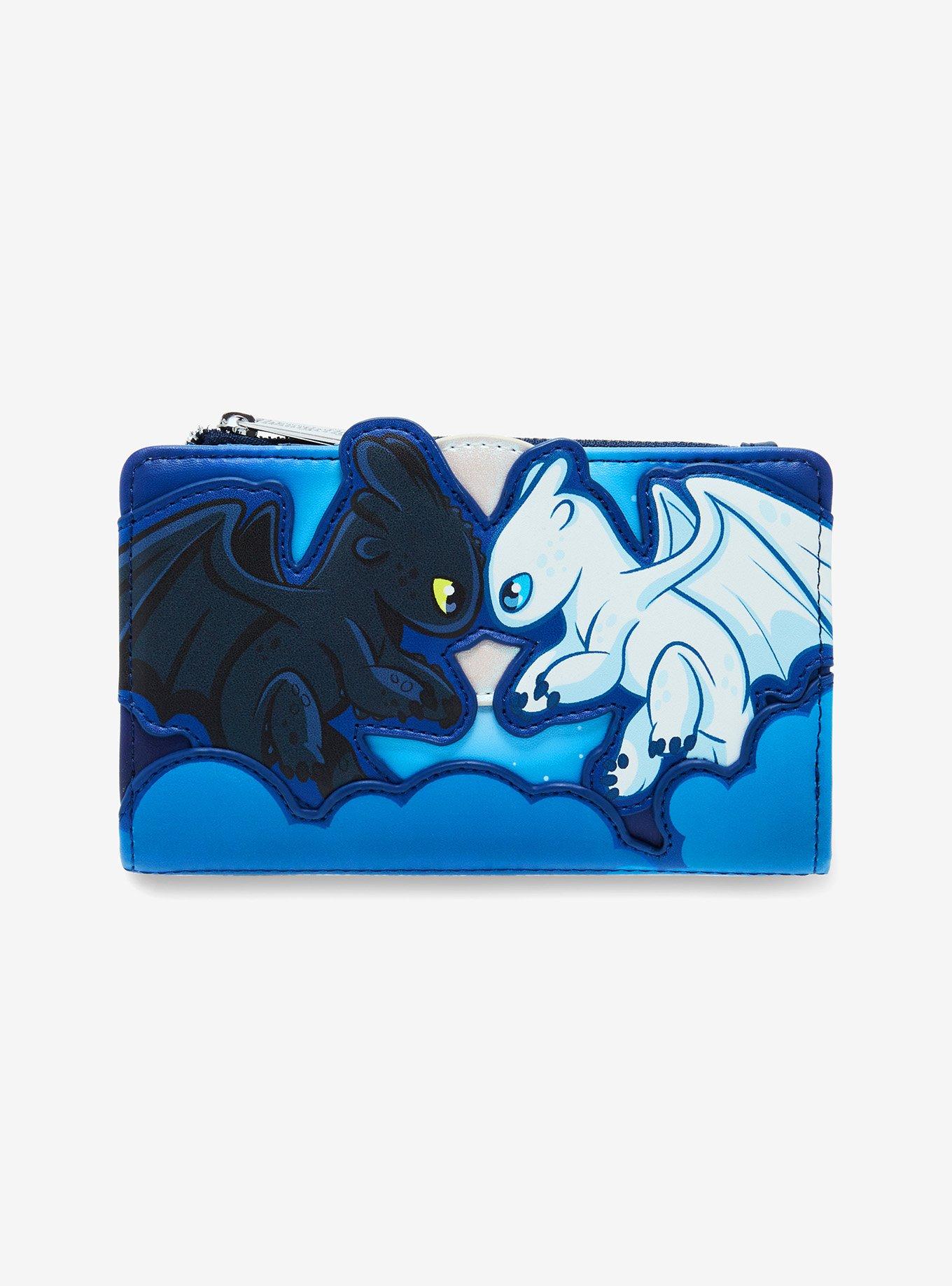 Loungefly DreamWorks How to Train Your Dragon Toothless & Light Fury Snap Wallet - BoxLunch Exclusive, , hi-res