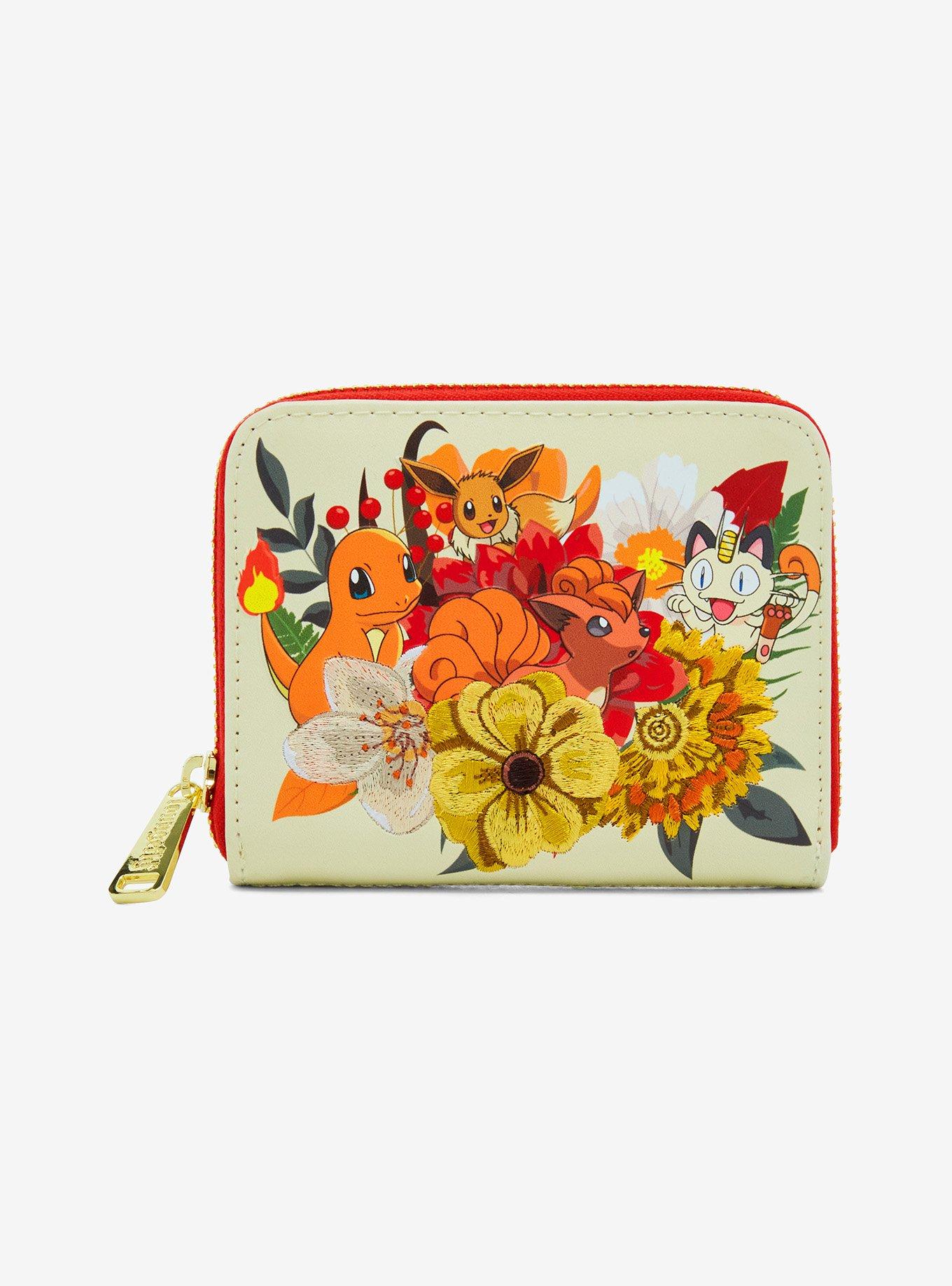 Loungefly Pokémon Charmander and Friends Floral Small Zip Wallet - BoxLunch Exclusive, , hi-res