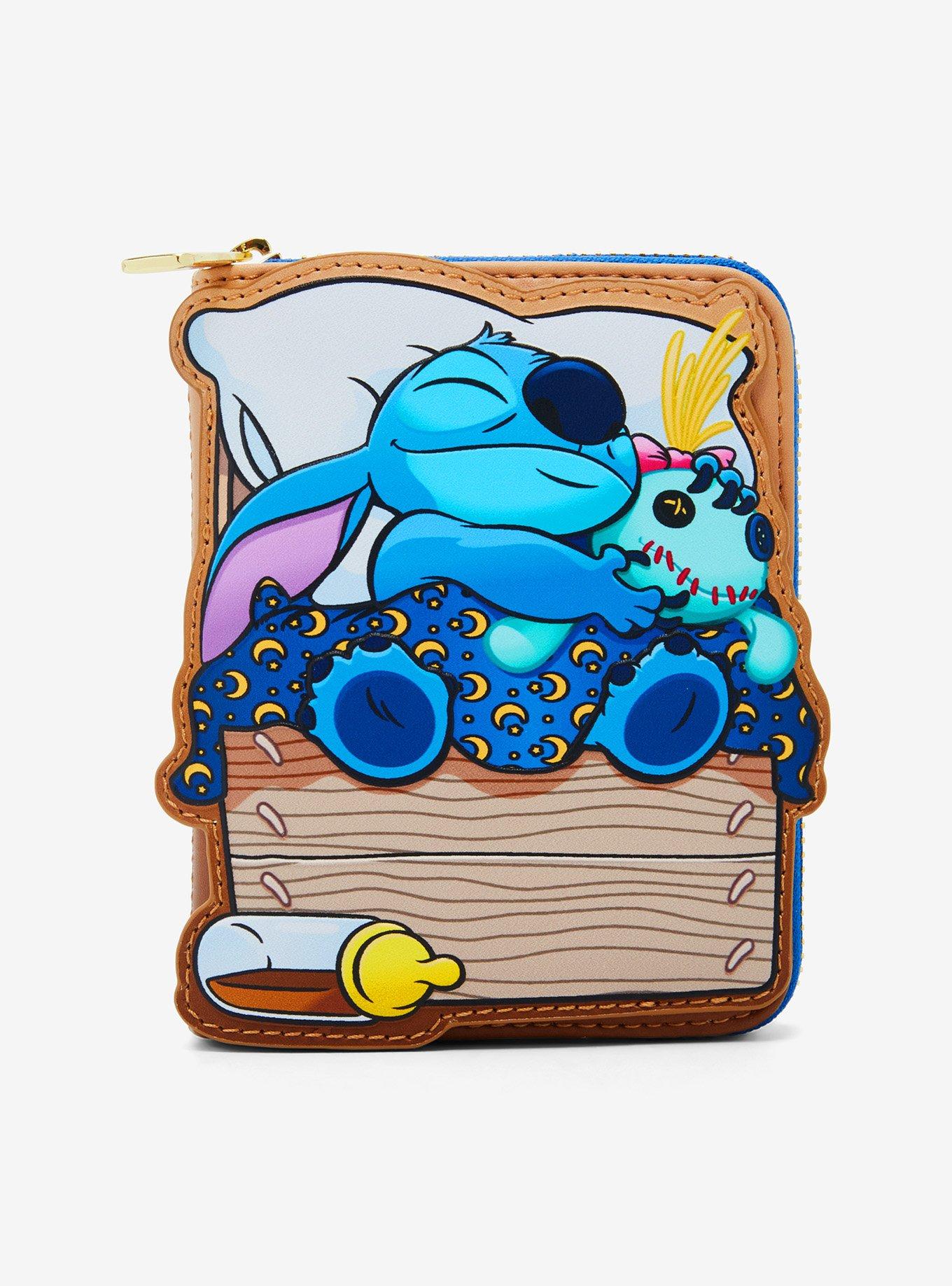 Loungefly Disney Lilo & Stitch Sleeping Stitch Small Zip Wallet - BoxLunch Exclusive, , hi-res