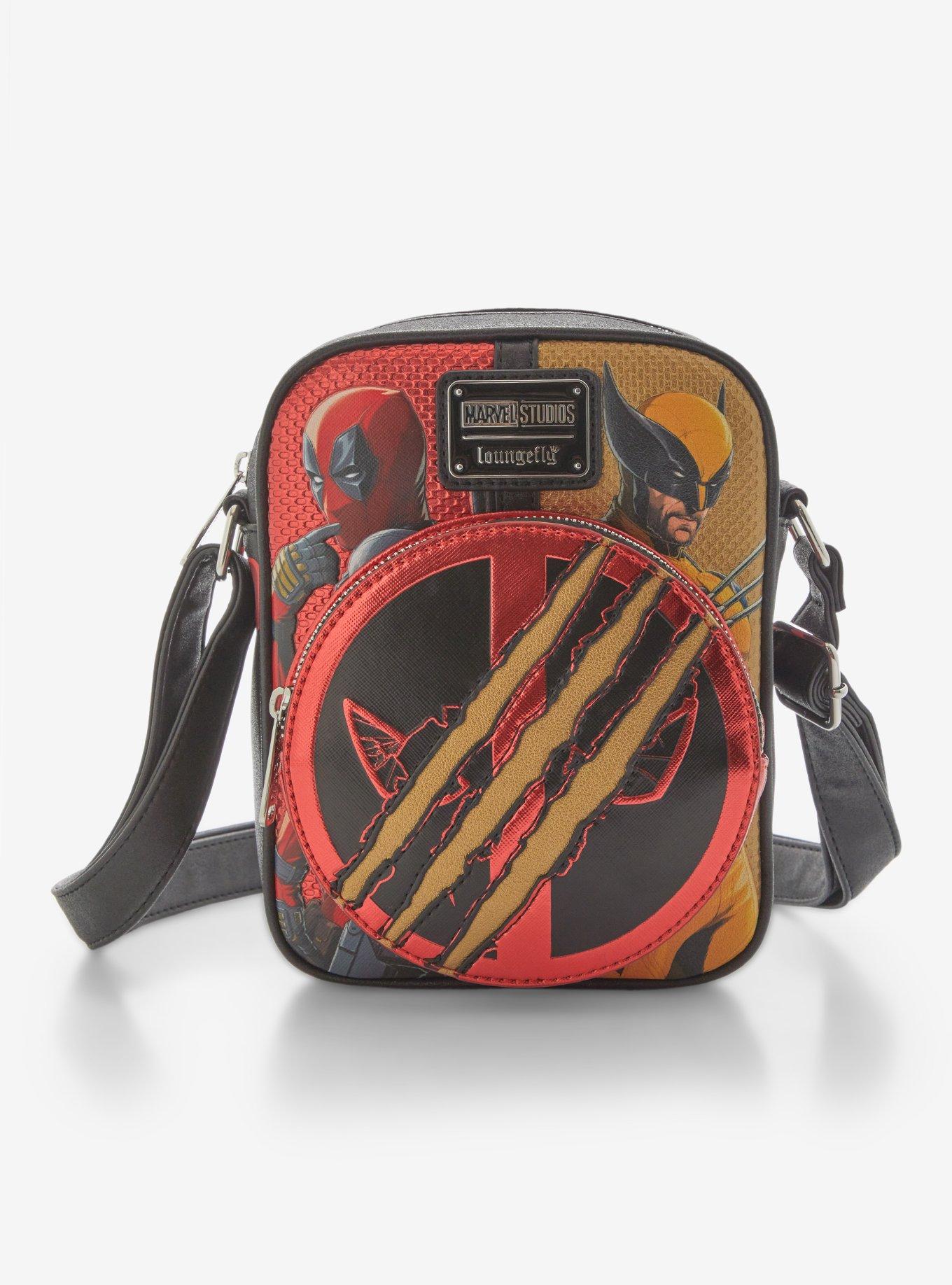 Loungefly Marvel Deadpool Wolverine Split Logo Crossbody Bag BoxLunch