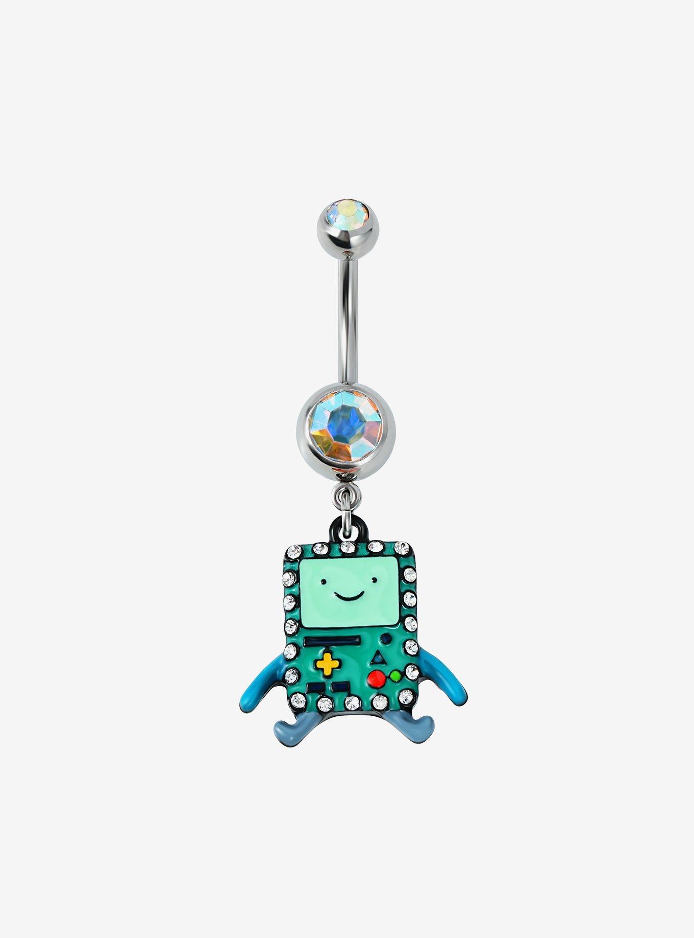 Adventure Time 14G Steel BMO Navel Barbell, , hi-res