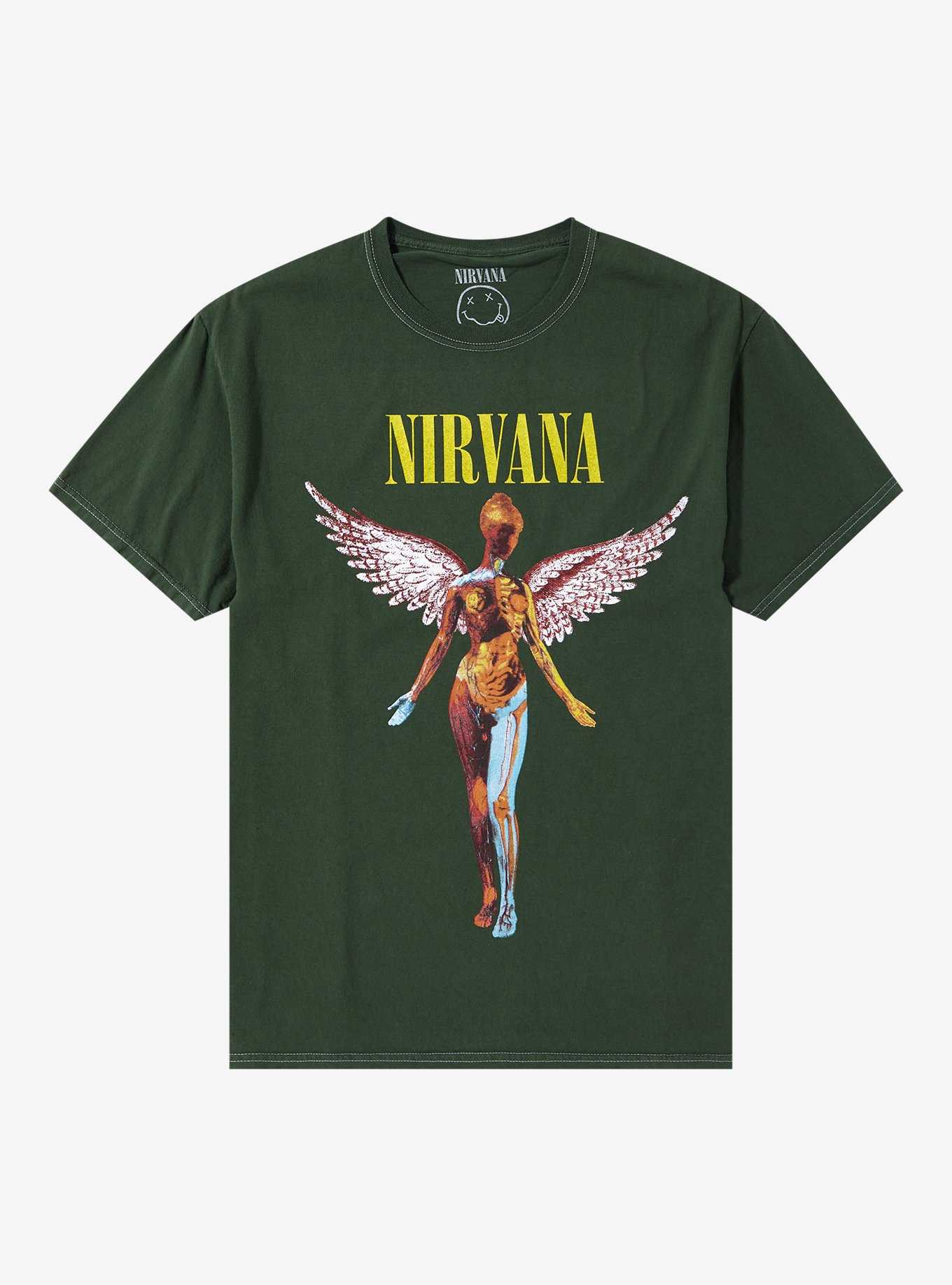 Nirvana In Utero Angel Green Girls T-Shirt, , hi-res
