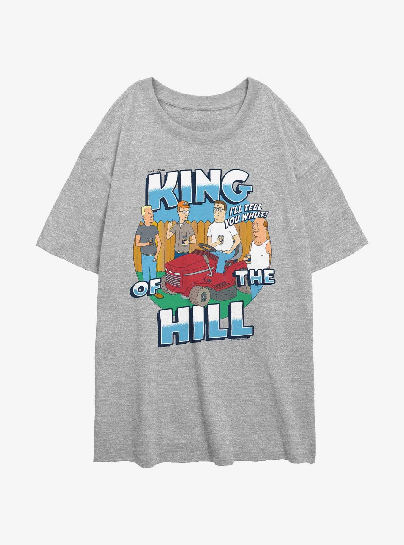 King Of The Hill Whut! Oversized Girls T-Shirt, ATH HTR, hi-res