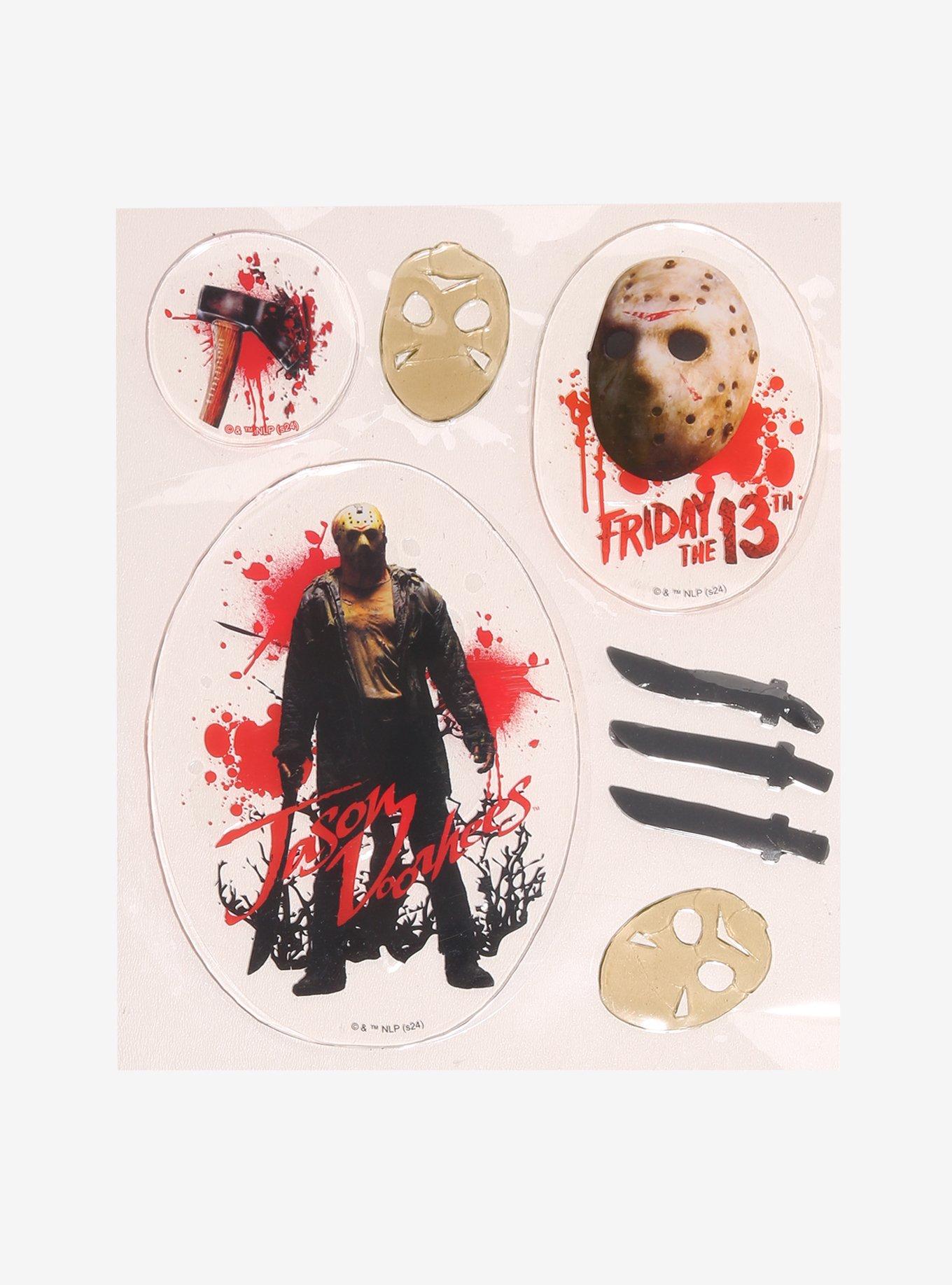 Friday The 13th Jason Masks Gel Clings, , hi-res