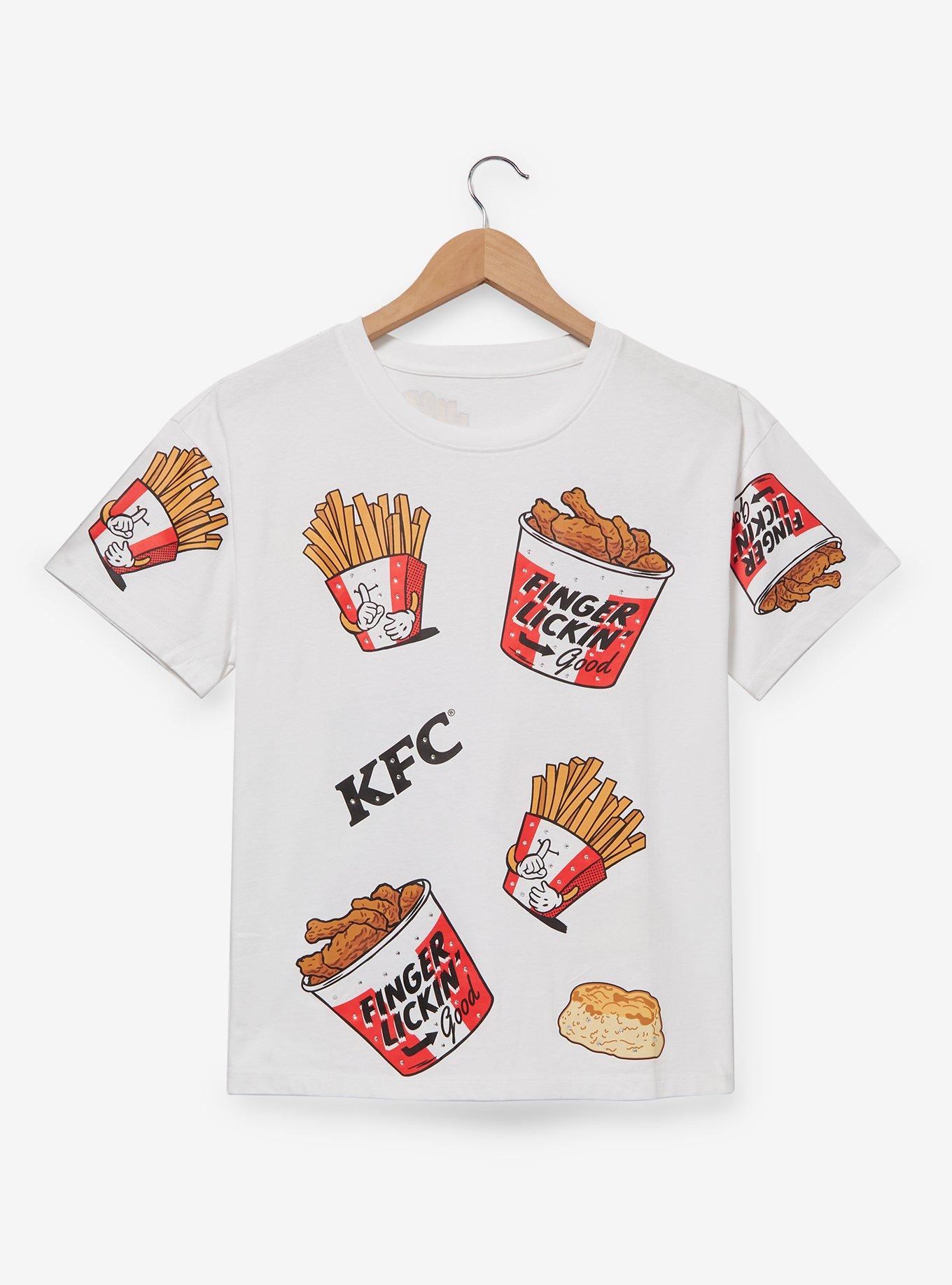 KFC Foods Allover Print Rhinestoned Women's T-Shirt - BoxLunch Exclusive, , hi-res