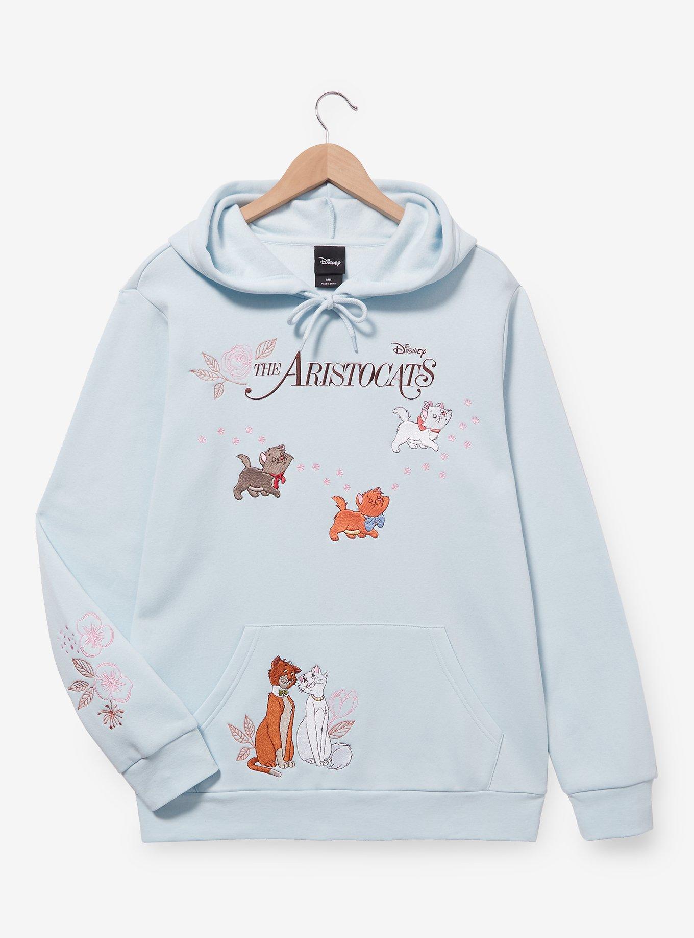 Disney The Aristocats Characters Floral Hoodie - BoxLunch Exclusive, LIGHT BLUE, hi-res