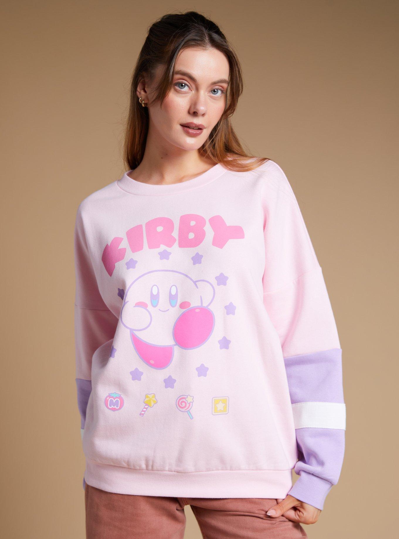 Nintendo Kirby Color Block Crewneck — BoxLunch Exclusive, MULTI, hi-res