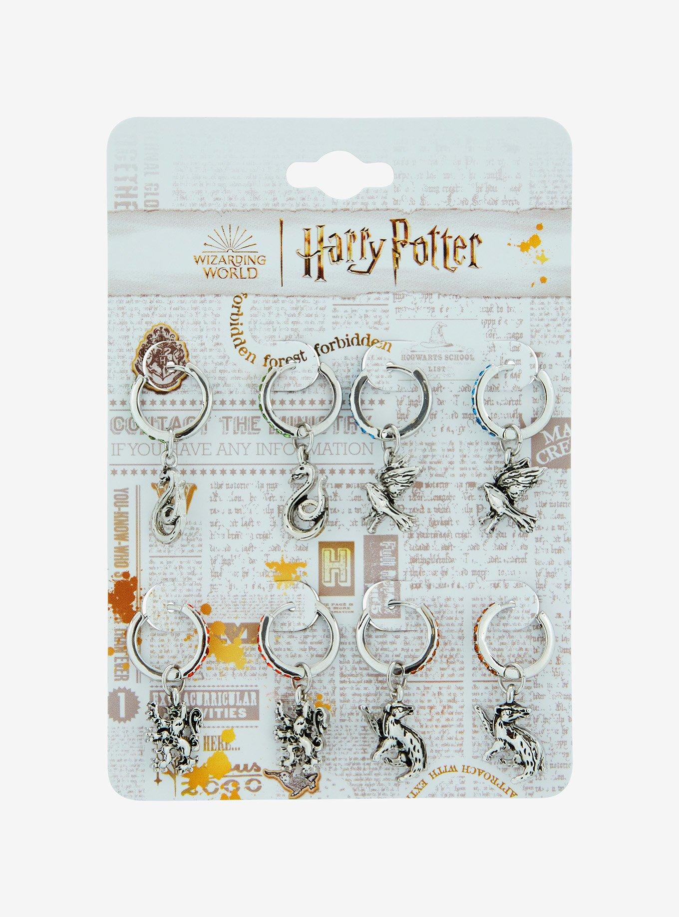 Harry Potter House Mascot Huggie Hoop Earring Set, , hi-res