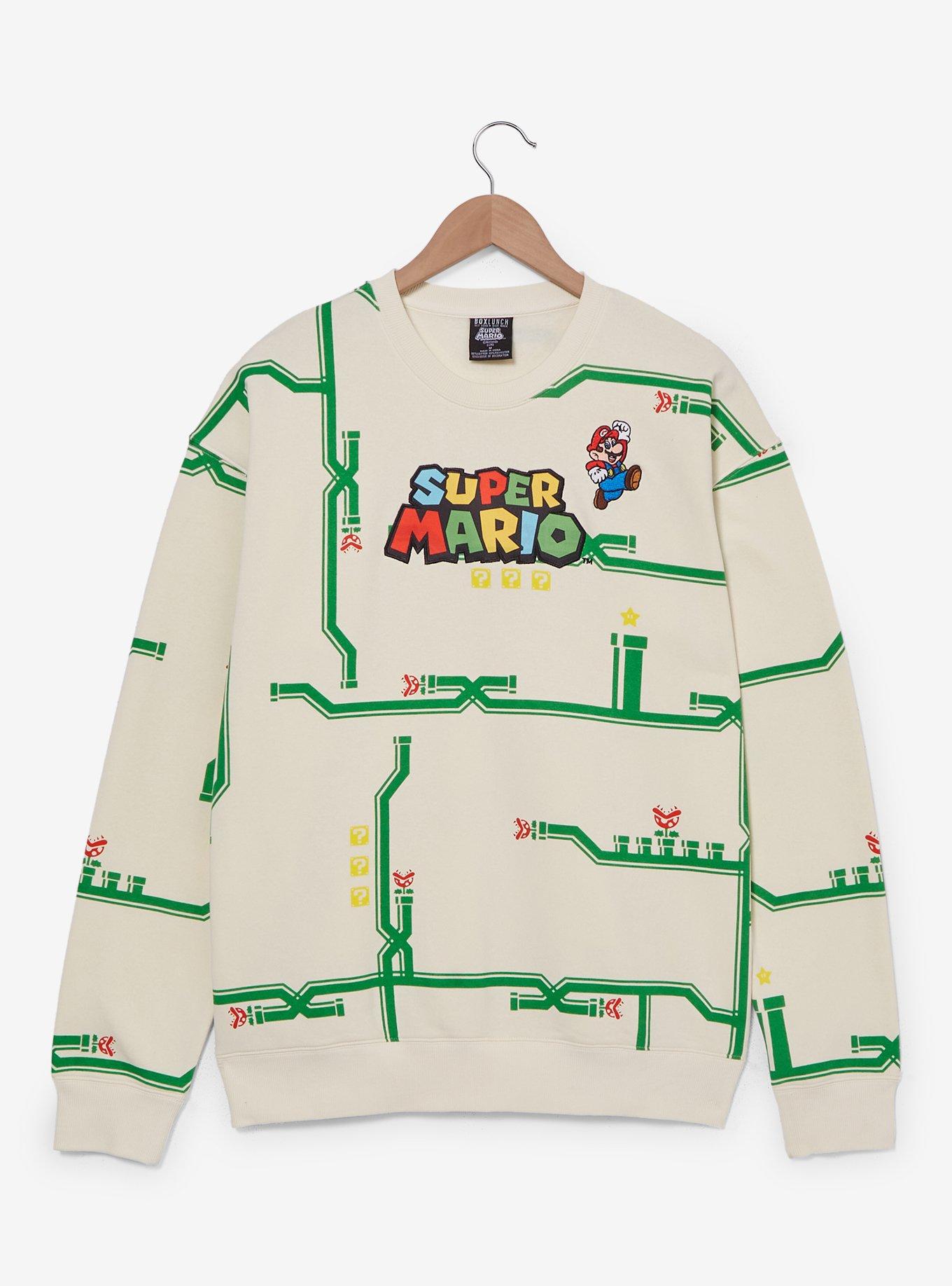 Nintendo Super Mario Bros. Green Pipes Sweatshirt — BoxLunch Exclusive, , hi-res