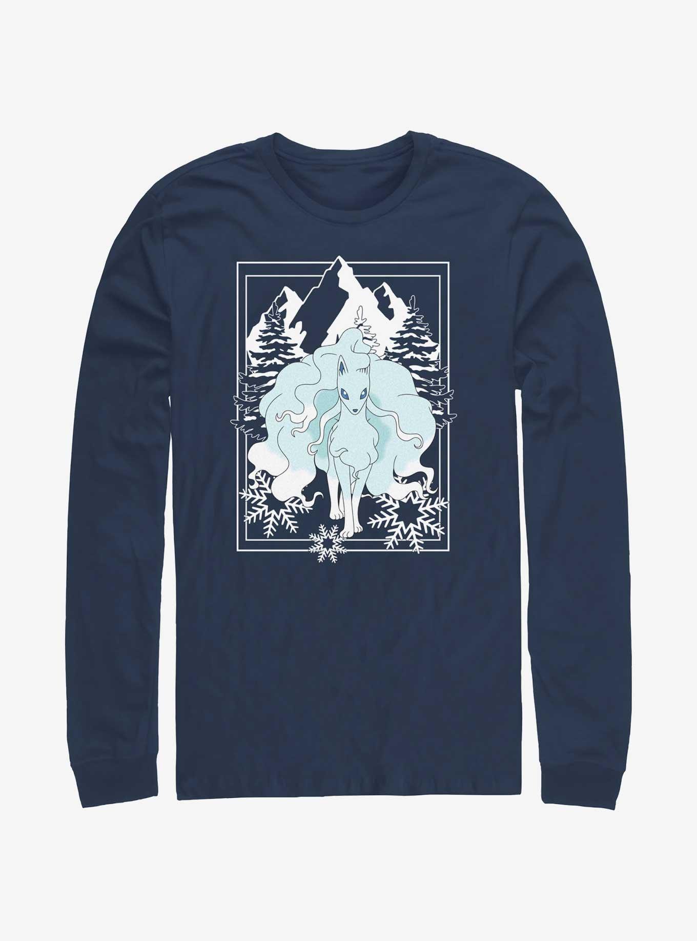 Pokemon Ninetales Winter Scene Long-Sleeve T-Shirt, , hi-res