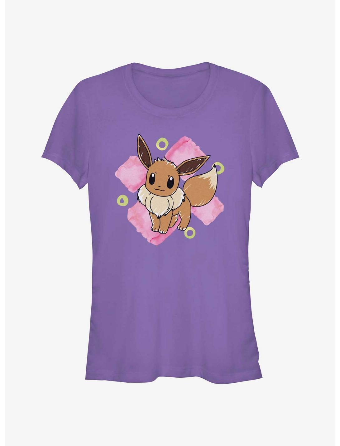 Pokemon Eevee Brush Strokes Girls T-Shirt, PURPLE, hi-res