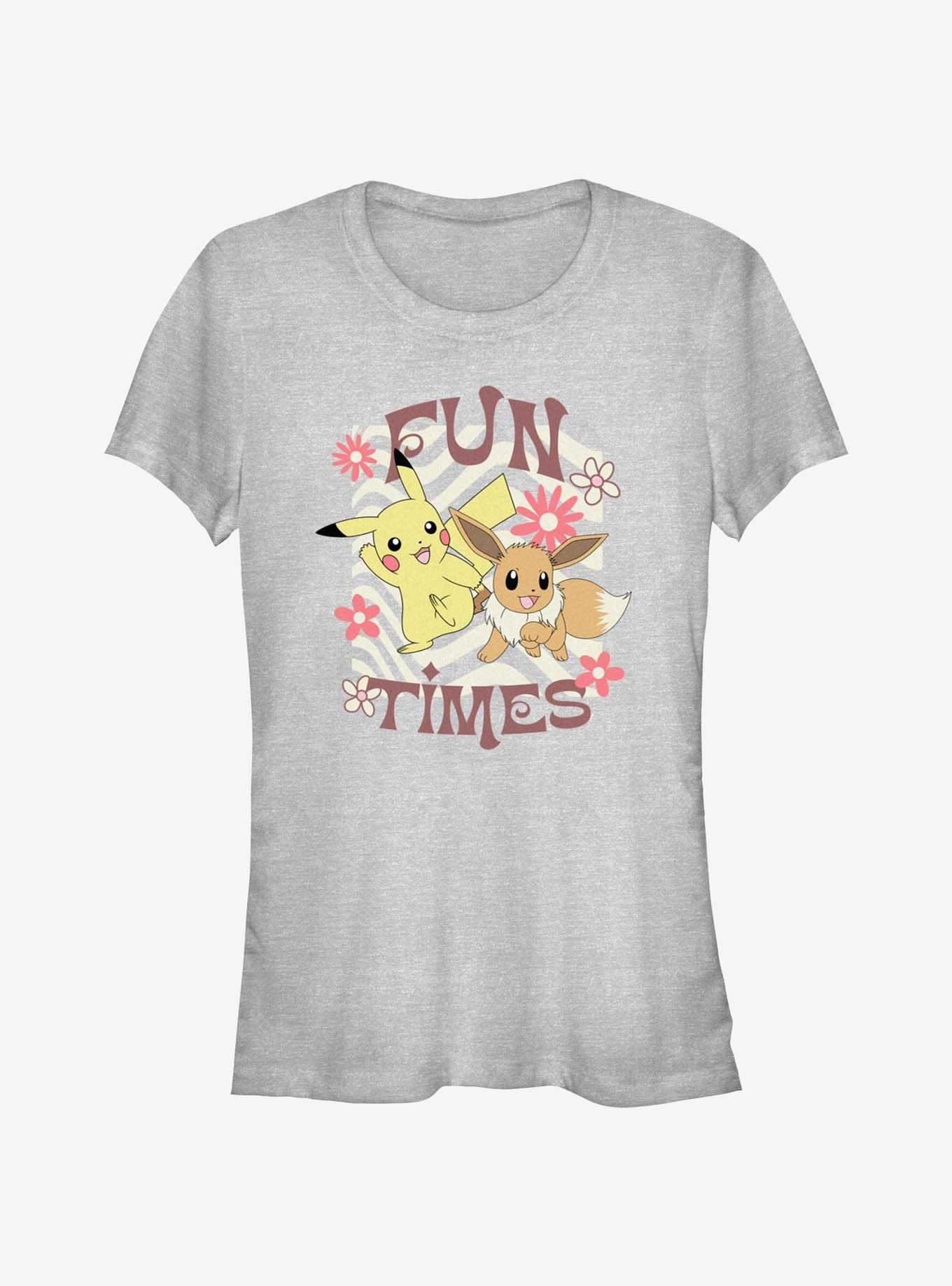 Pokemon Fun Times Pikachu & Eevee Girls T-Shirt, ATH HTR, hi-res