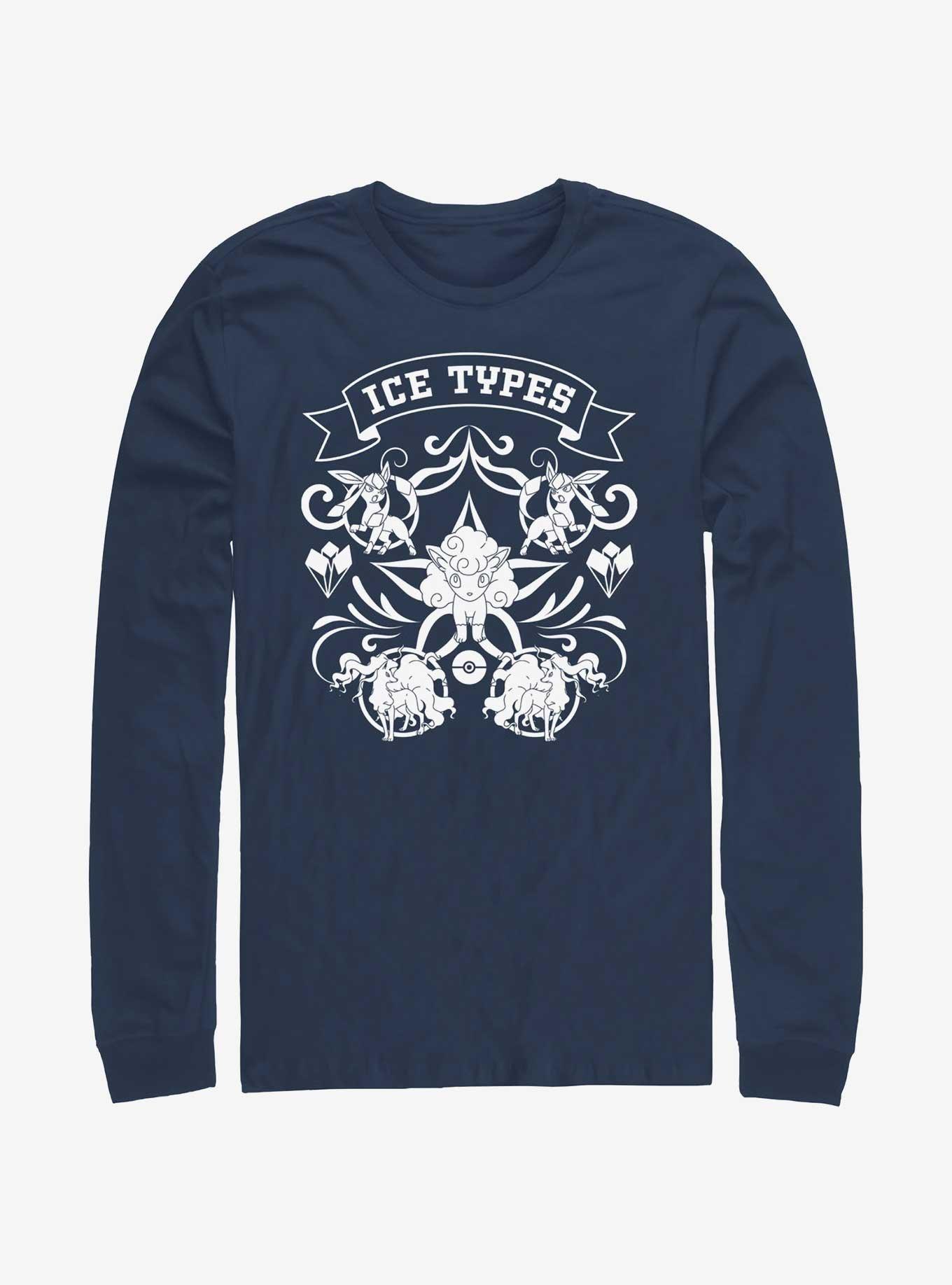 Pokemon Ice Type Winter Long-Sleeve T-Shirt, NAVY, hi-res