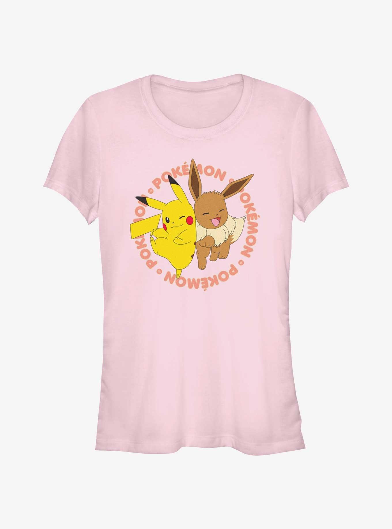 Pokemon Poke Pals Pikachu & Eevee Girls T-Shirt, LIGHT PINK, hi-res