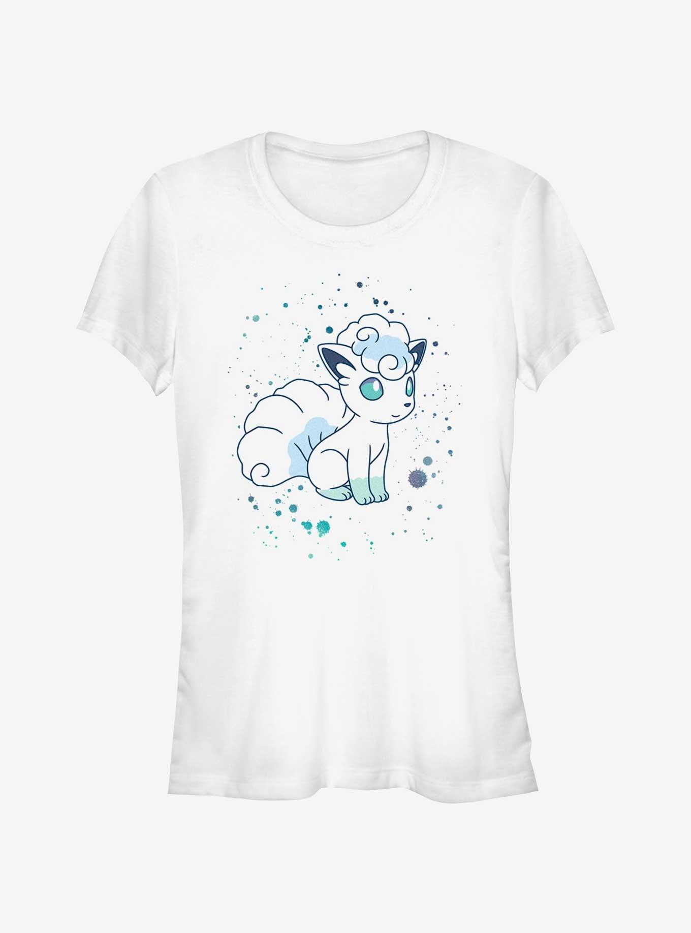 Pokemon Watercolor Vulpix Girls T-Shirt, WHITE, hi-res