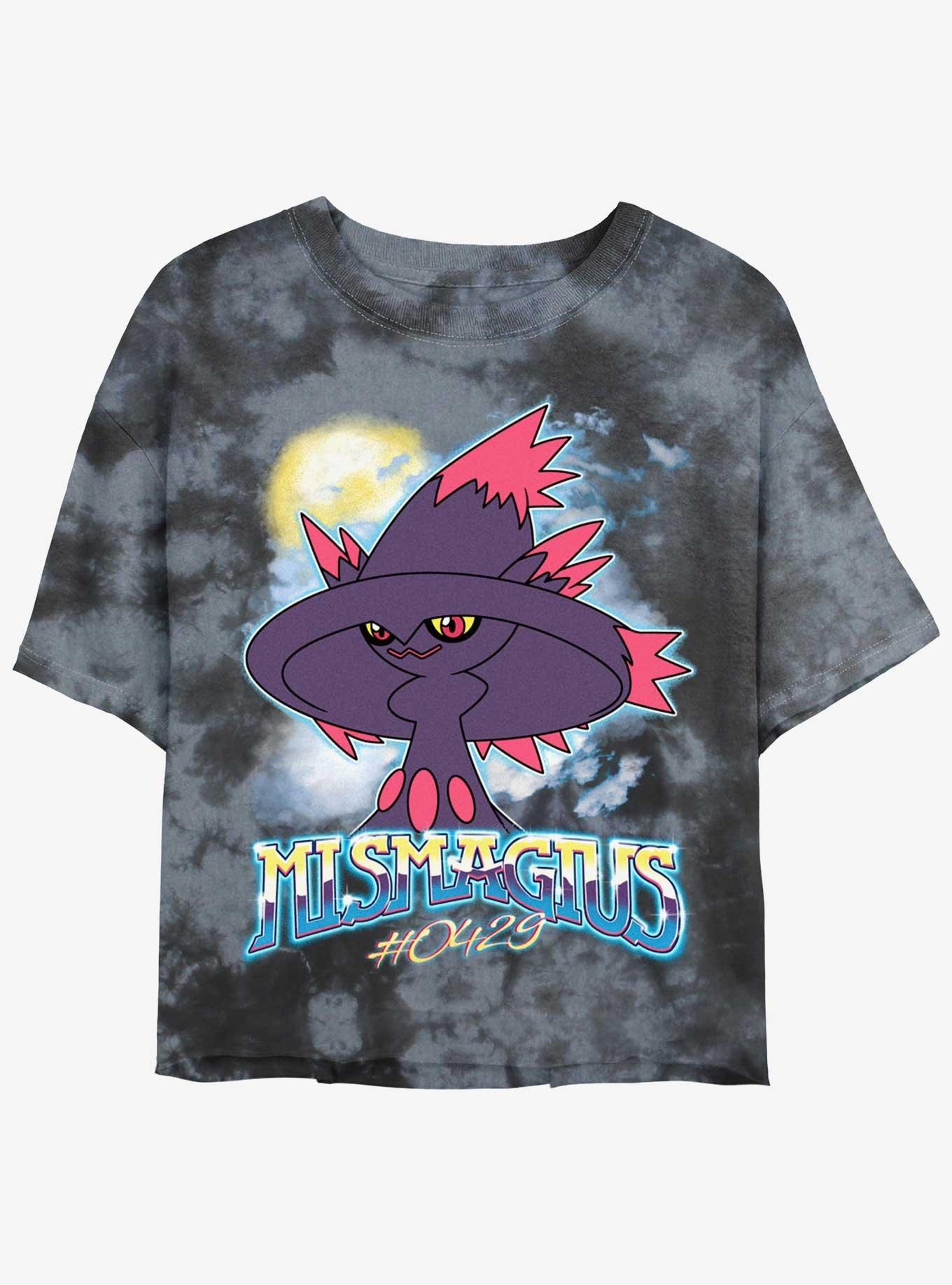 Pokemon Ghostly Mismagius Womens Tie-Dye Crop T-Shirt