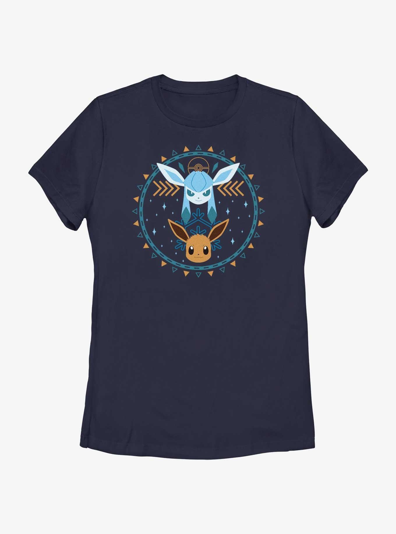 Pokemon Evee Glaceon Circle Womens T-Shirt