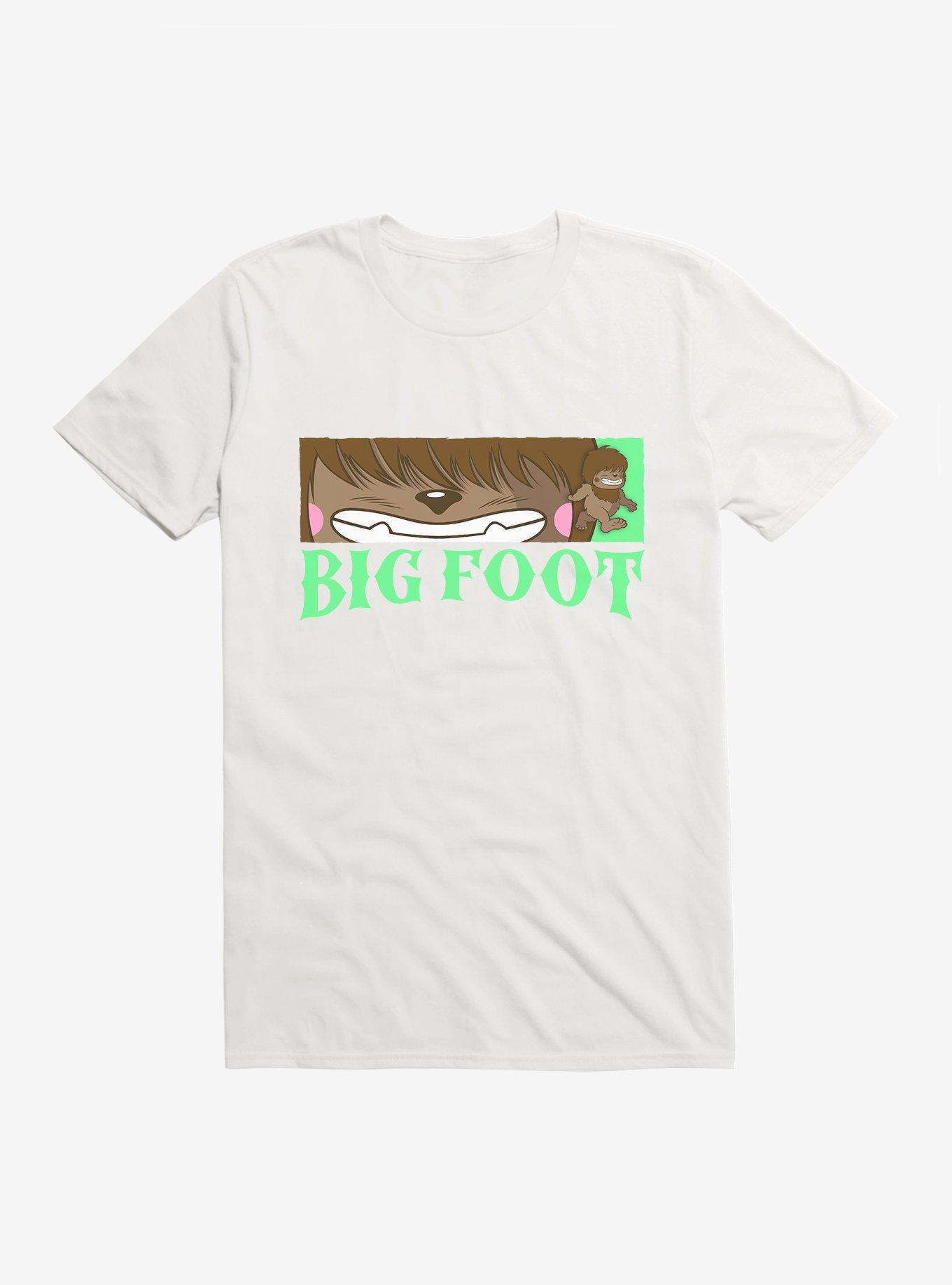 Chibi Cryptids Big Foot Smile T-Shirt, WHITE, hi-res