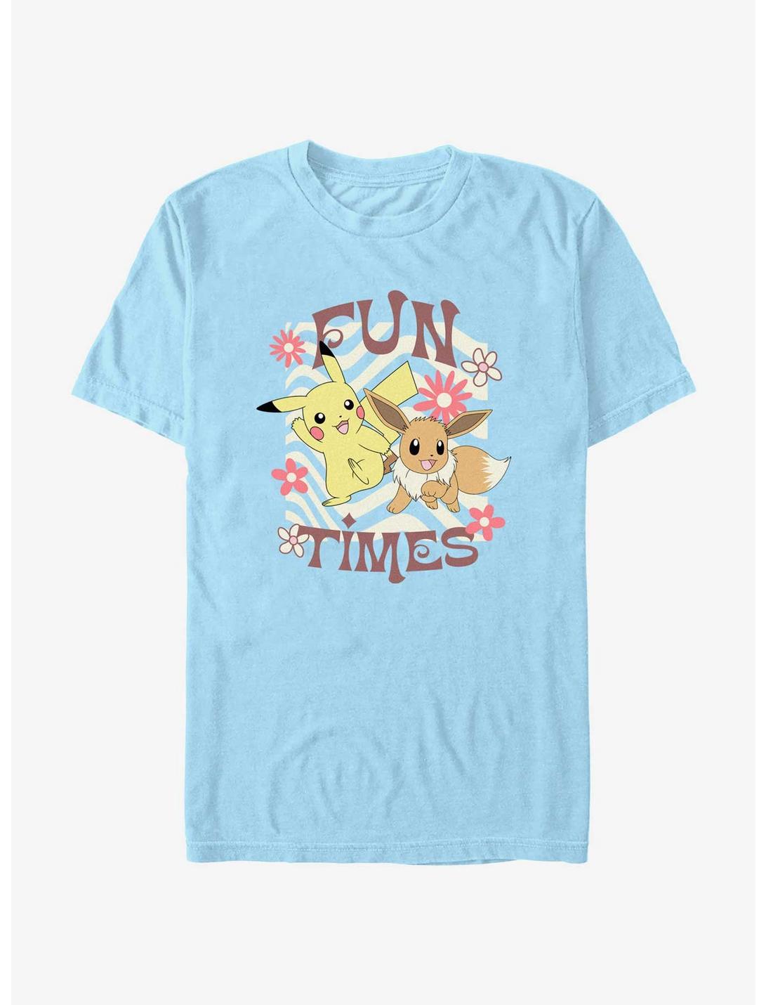 Pokemon Fun Times Pikachu & Eevee T-Shirt, LT BLUE, hi-res