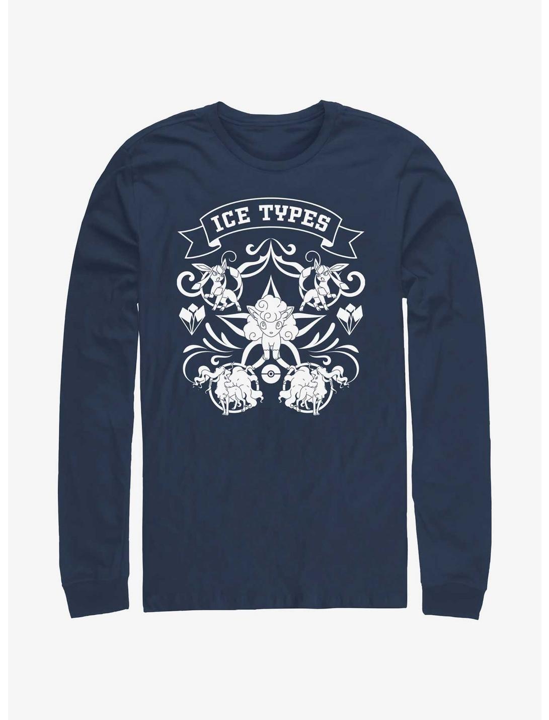 Pokemon Ice Type Winter Long-Sleeve T-Shirt, NAVY, hi-res