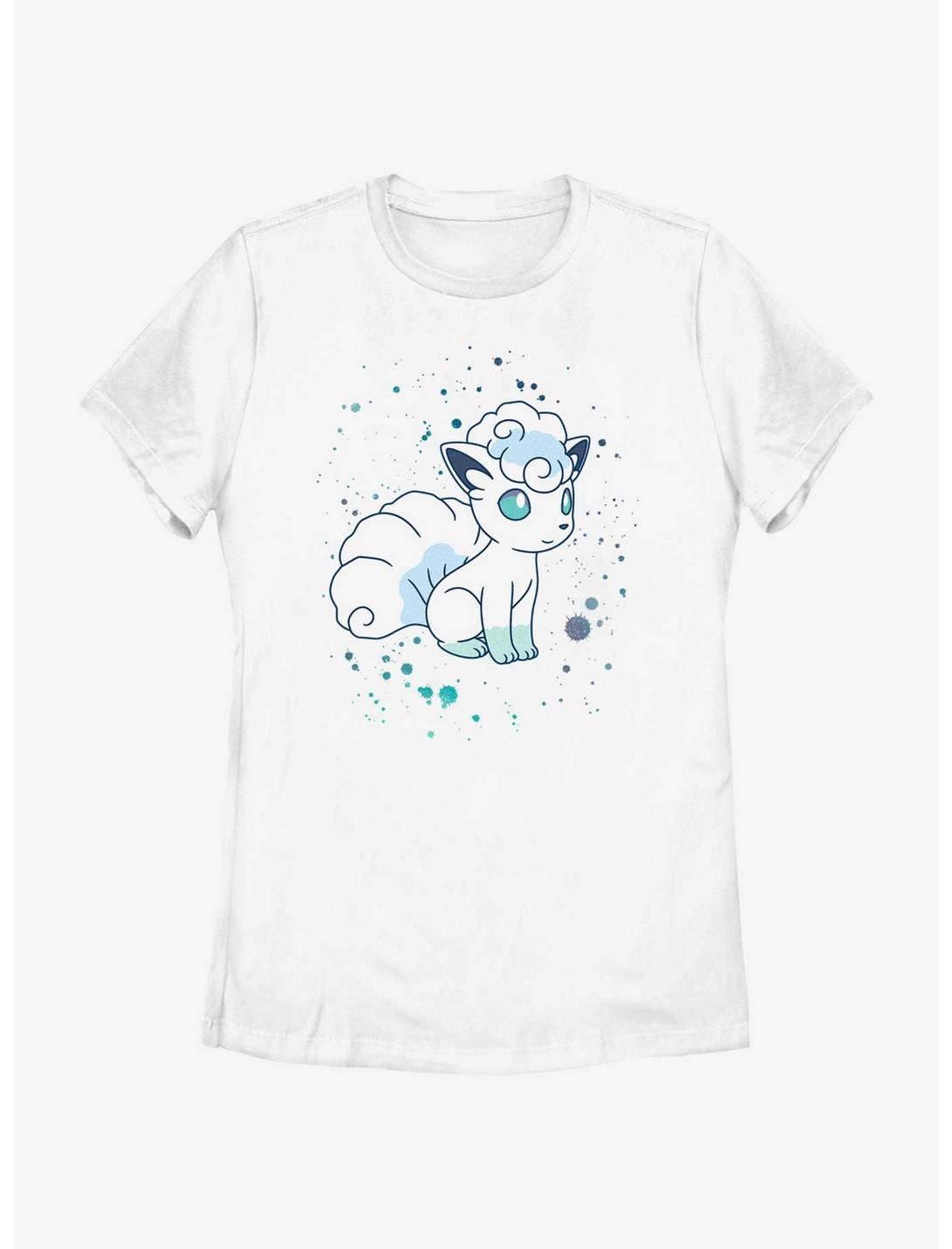 Pokemon Watercolor Vulpix Womens T-Shirt, WHITE, hi-res