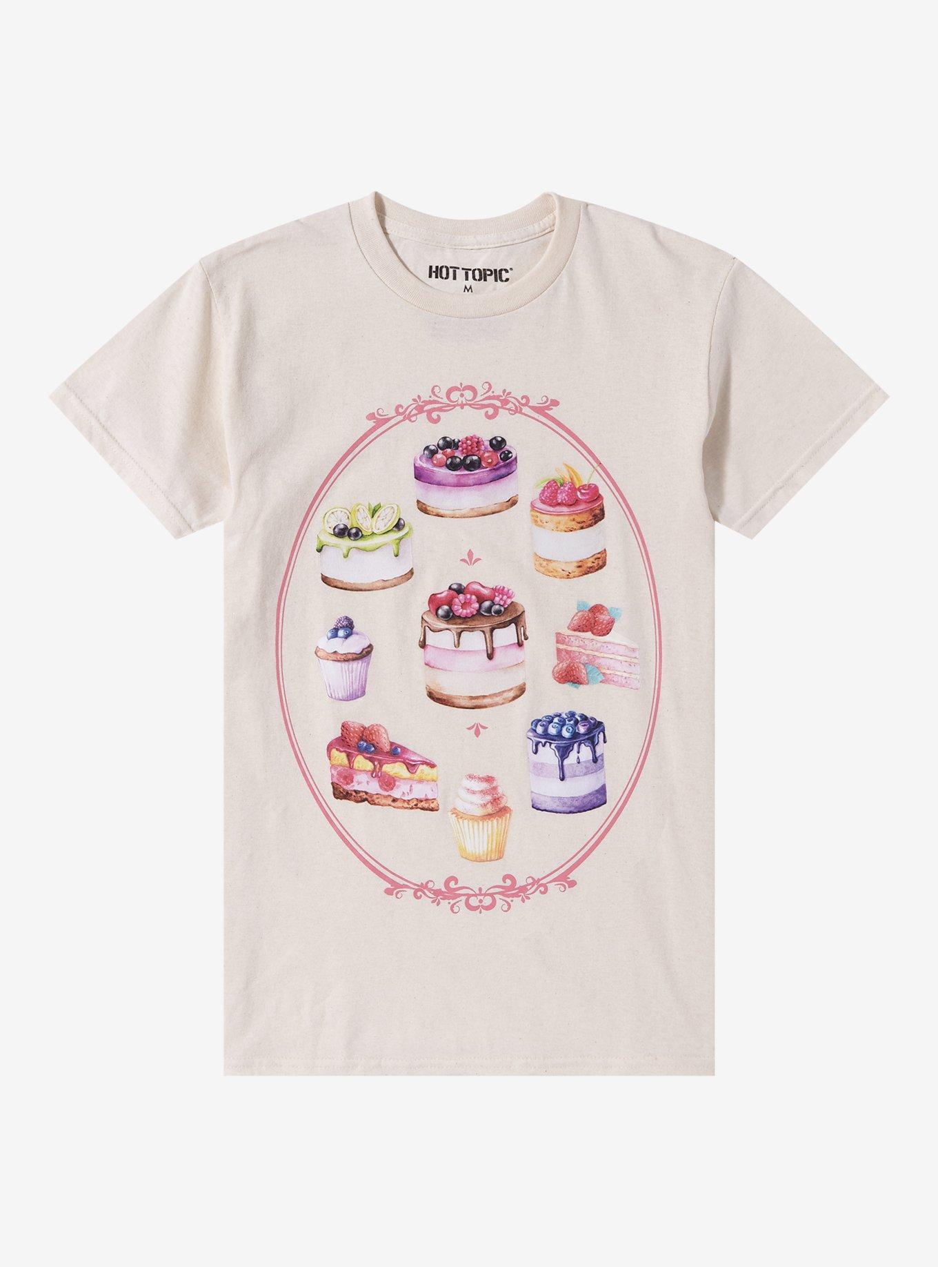 Cake Filigree Frame Boyfriend Fit Girls T-Shirt, MULTI, hi-res