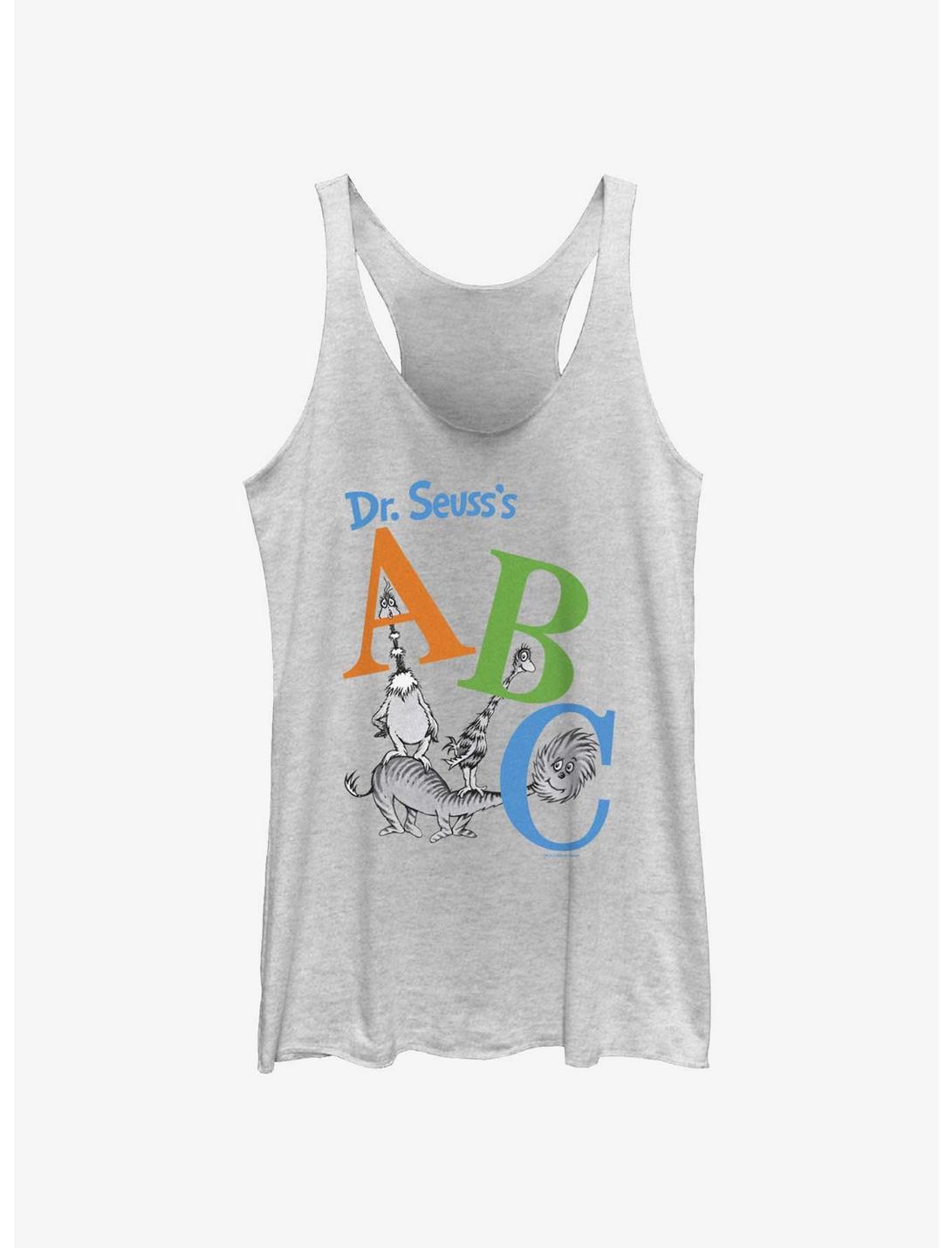 Dr. Seuss's Abc Abcs Womens Tank Top, WHITE HTR, hi-res