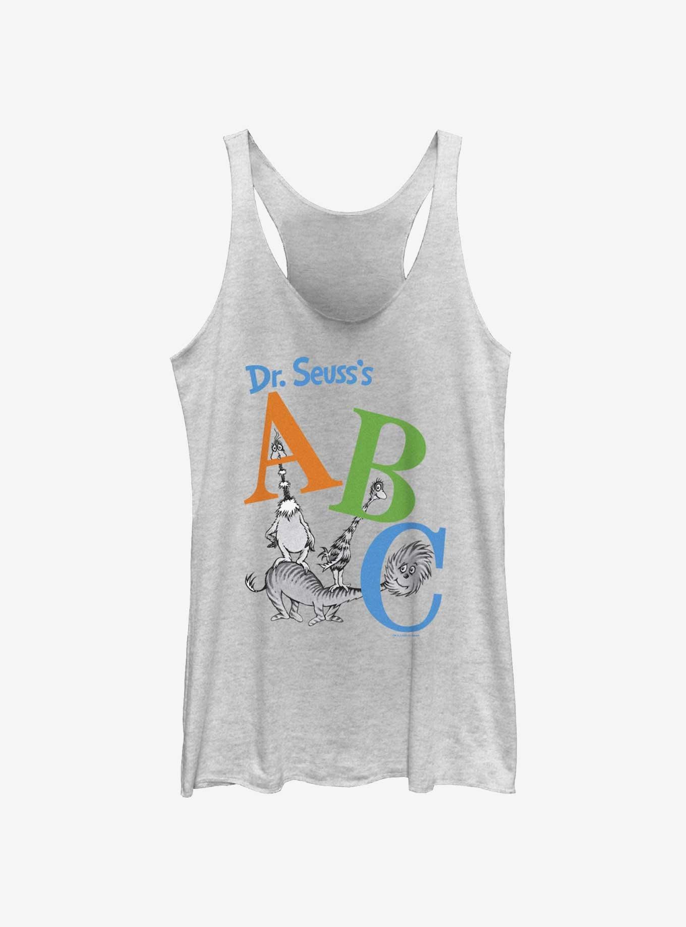 Dr. Seuss's Abc Abcs Womens Tank Top, WHITE HTR, hi-res