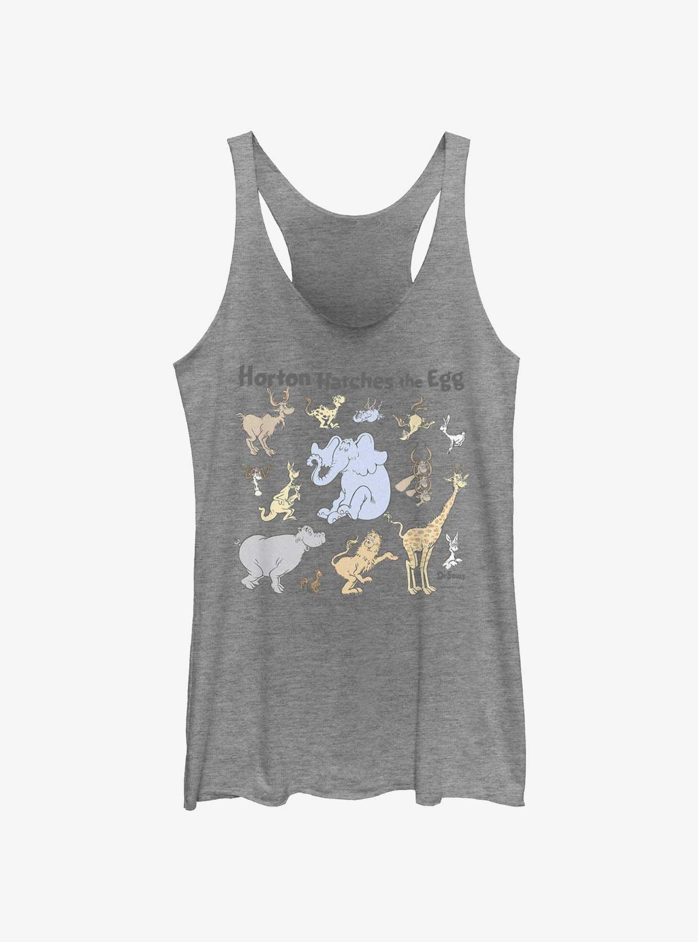 Dr. Seuss's Horton Hatches The Egg Characters Womens Tank Top, GRAY HTR, hi-res