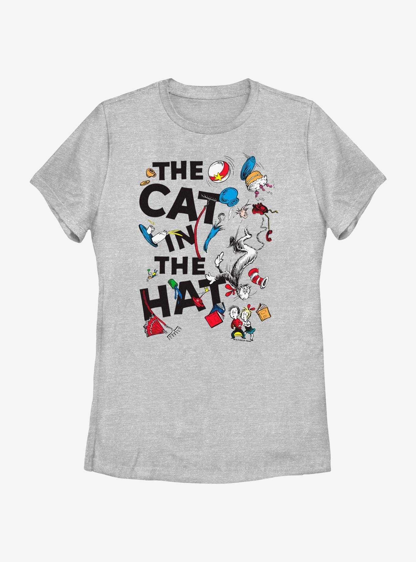 Dr. Seuss's Cat In The Hat Scattered Cat Womens T-Shirt, , hi-res