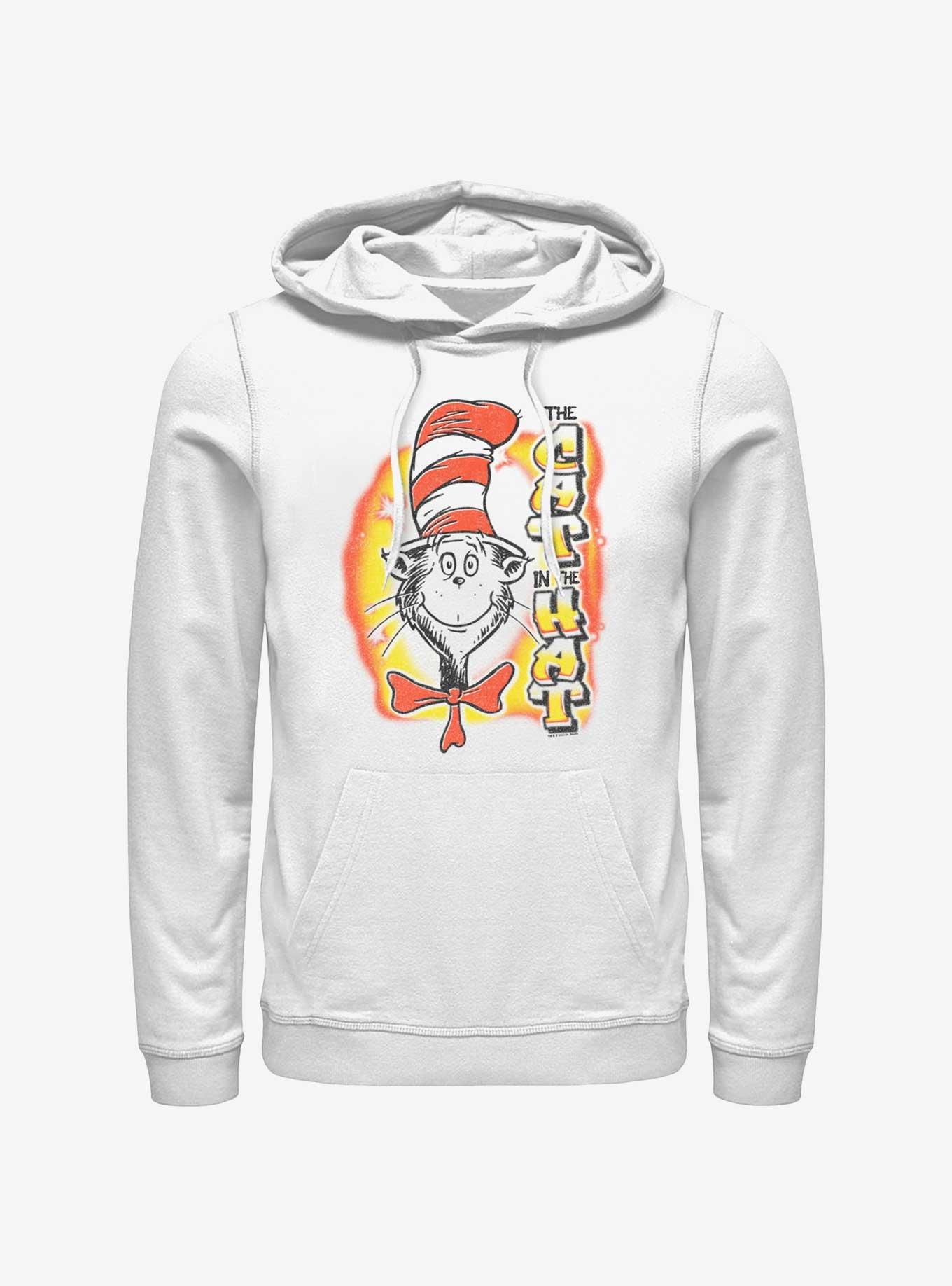 Dr. Seuss's Cat In The Hat Spray Graffiti Hoodie, WHITE, hi-res