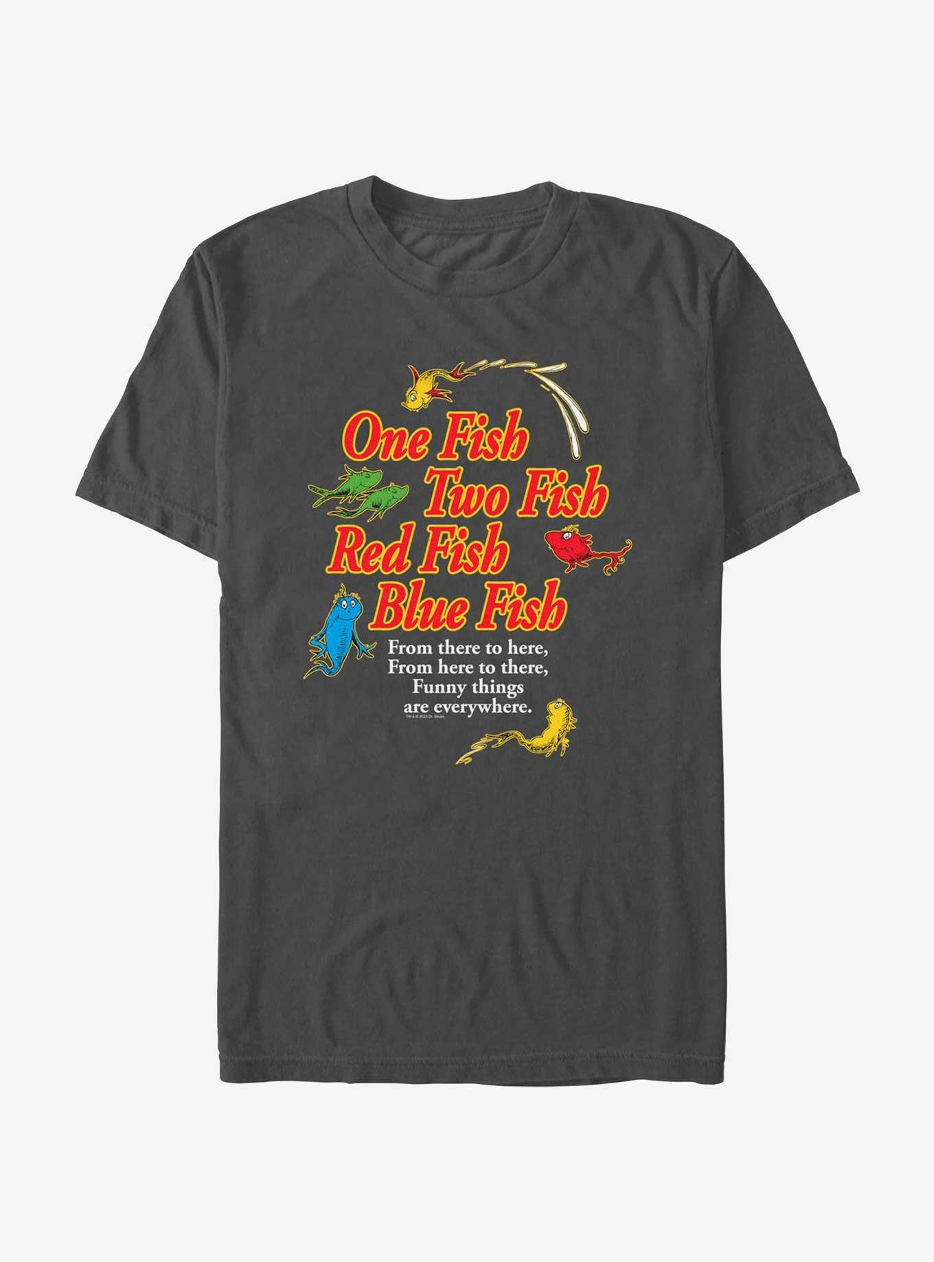 Dr. Seuss's One Fish, Two Red Blue Fish Funny Things Are Everywhere T-Shirt