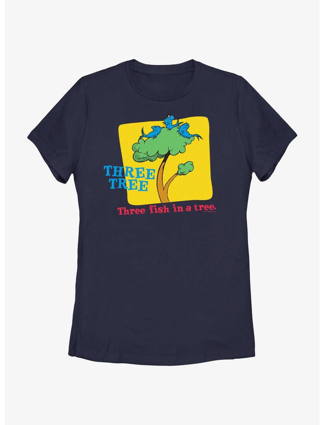 Dr. Seuss's Hop On Pop Three Tree Womens T-Shirt, NAVY, hi-res