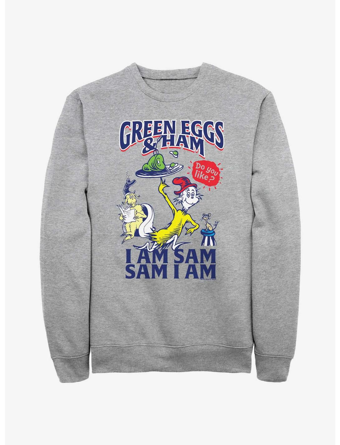 Dr. Seuss's Green Eggs & Ham Sam I Am Sweatshirt, ATH HTR, hi-res