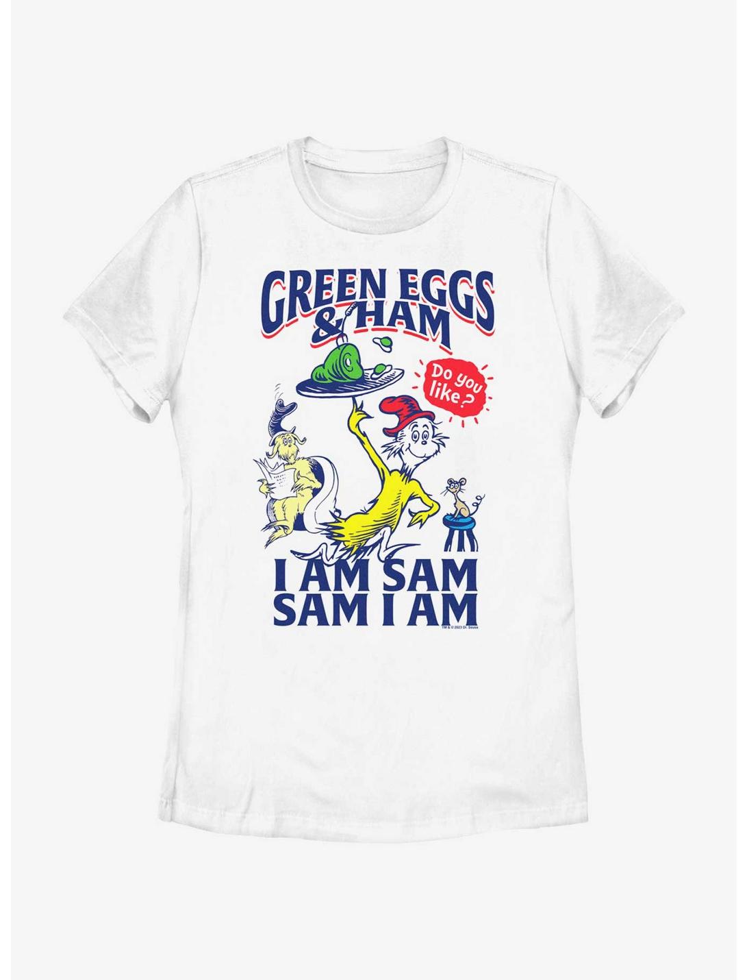 Dr. Seuss's Green Eggs & Ham Sam I Am Womens T-Shirt, WHITE, hi-res