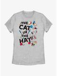 Dr. Seuss's Cat In The Hat Scattered Cat Womens T-Shirt, ATH HTR, hi-res