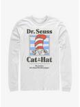 Dr. Seuss's Cat In The Hat Striped Portrait Long-Sleeve T-Shirt, WHITE, hi-res