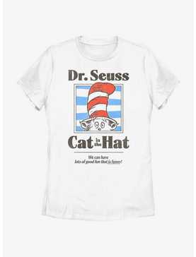 Dr. Seuss's Cat In The Hat Striped Portrait Womens T-Shirt, , hi-res
