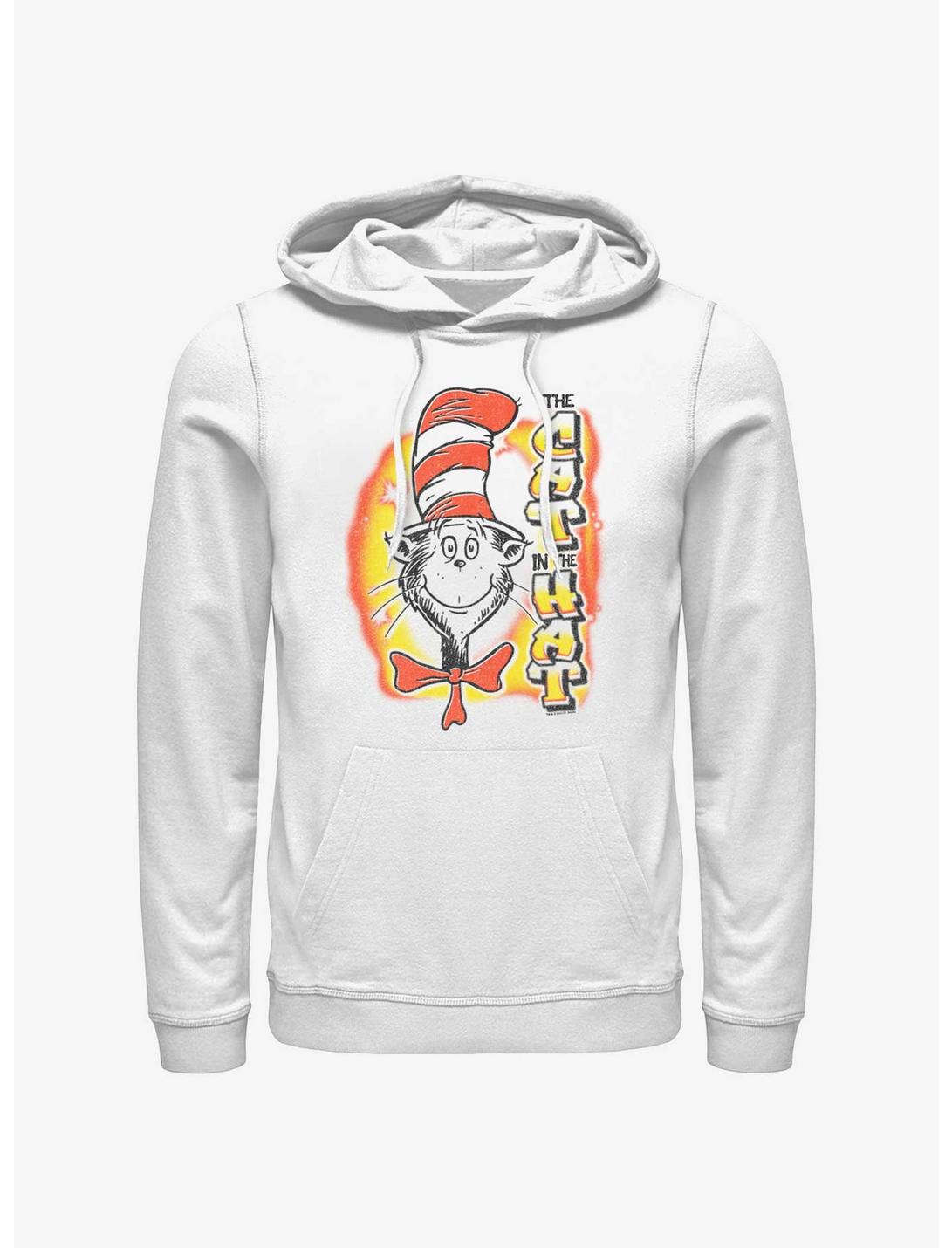 Dr. Seuss's Cat In The Hat Spray Graffiti Hoodie, WHITE, hi-res