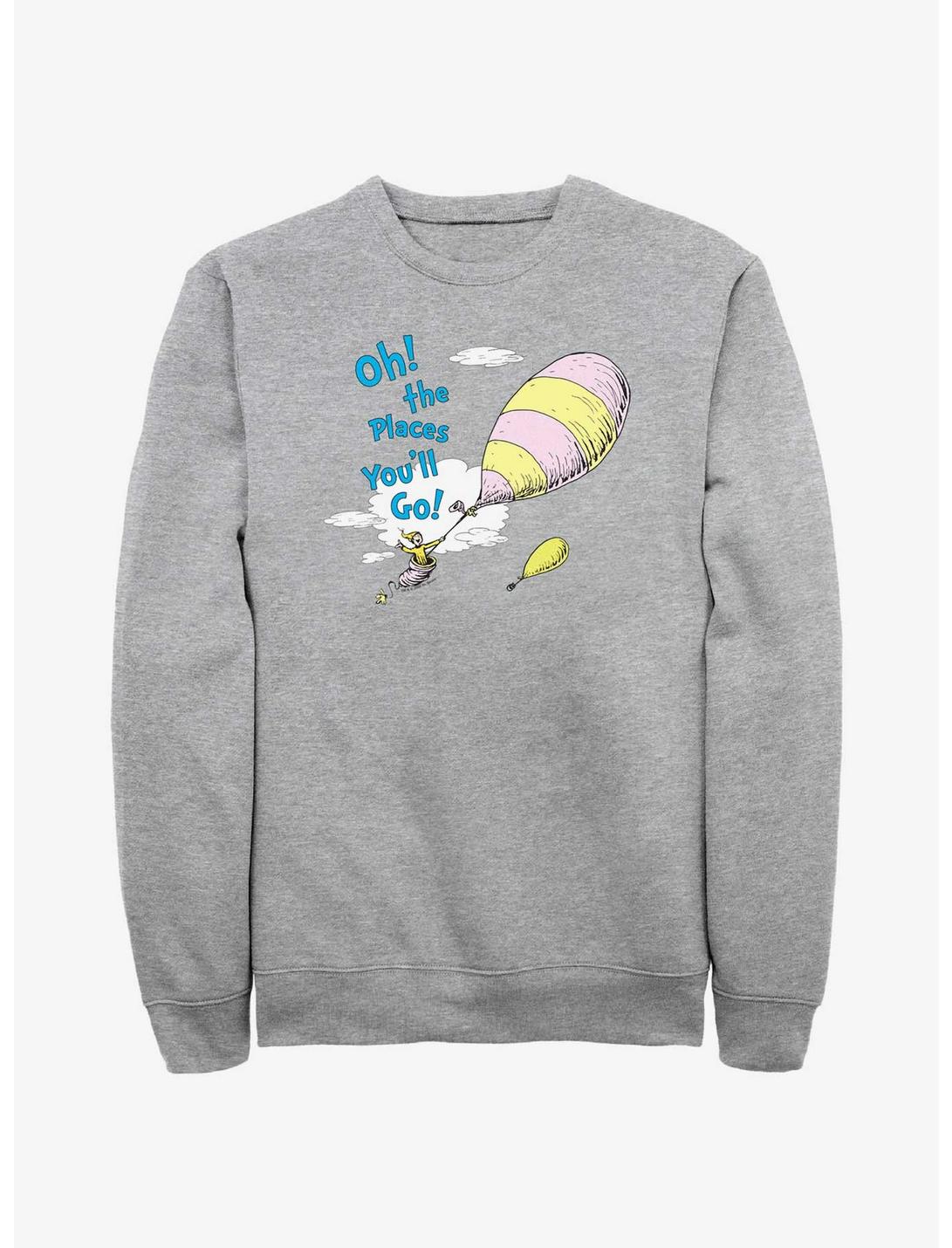 Dr. Seuss's Oh! The Places You'll Go Oh The Places You'll Go Sweatshirt, ATH HTR, hi-res