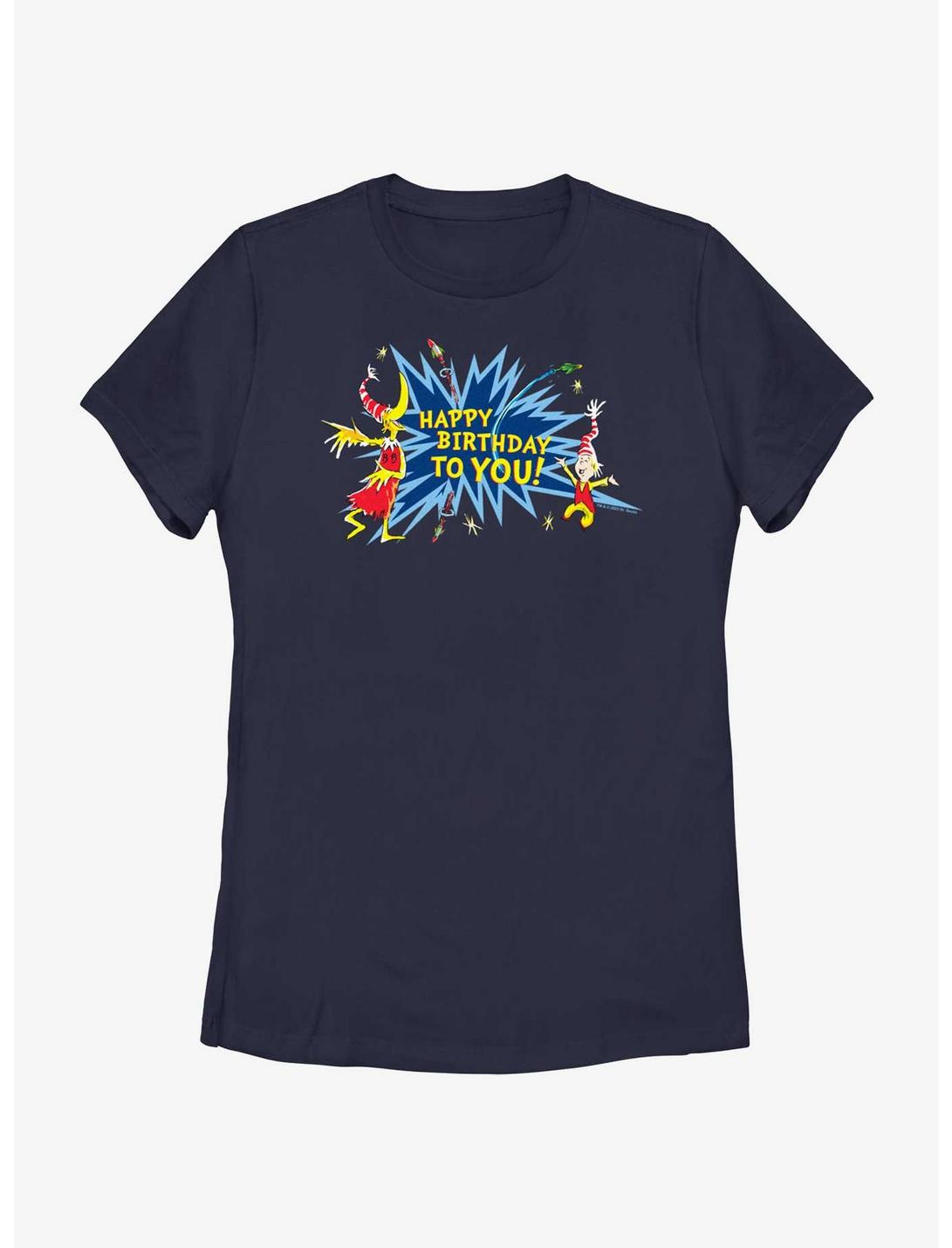 Dr. Seuss Happy Birthday To You Womens T-Shirt, NAVY, hi-res