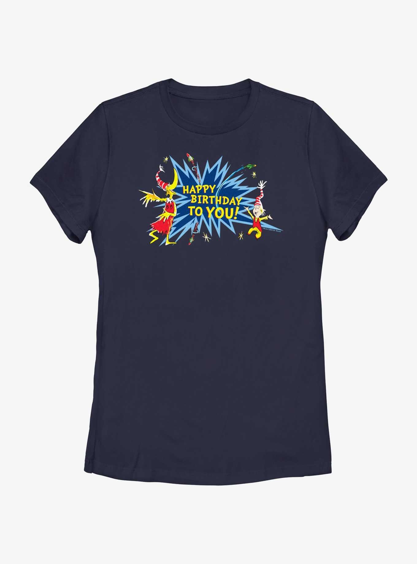 Dr. Seuss Happy Birthday To You Womens T-Shirt, NAVY, hi-res