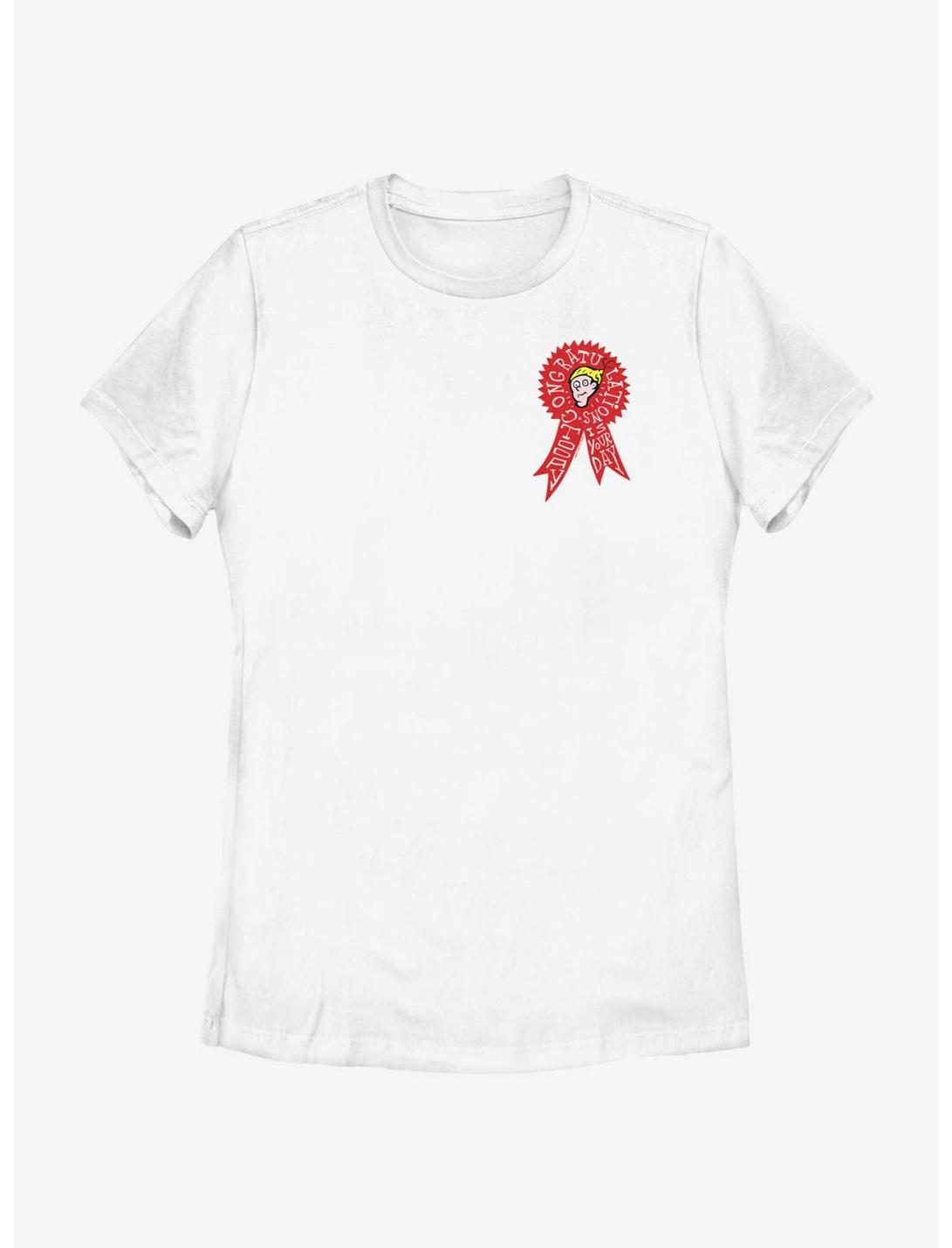 Dr. Seuss Congratulations Badge Womens T-Shirt, WHITE, hi-res
