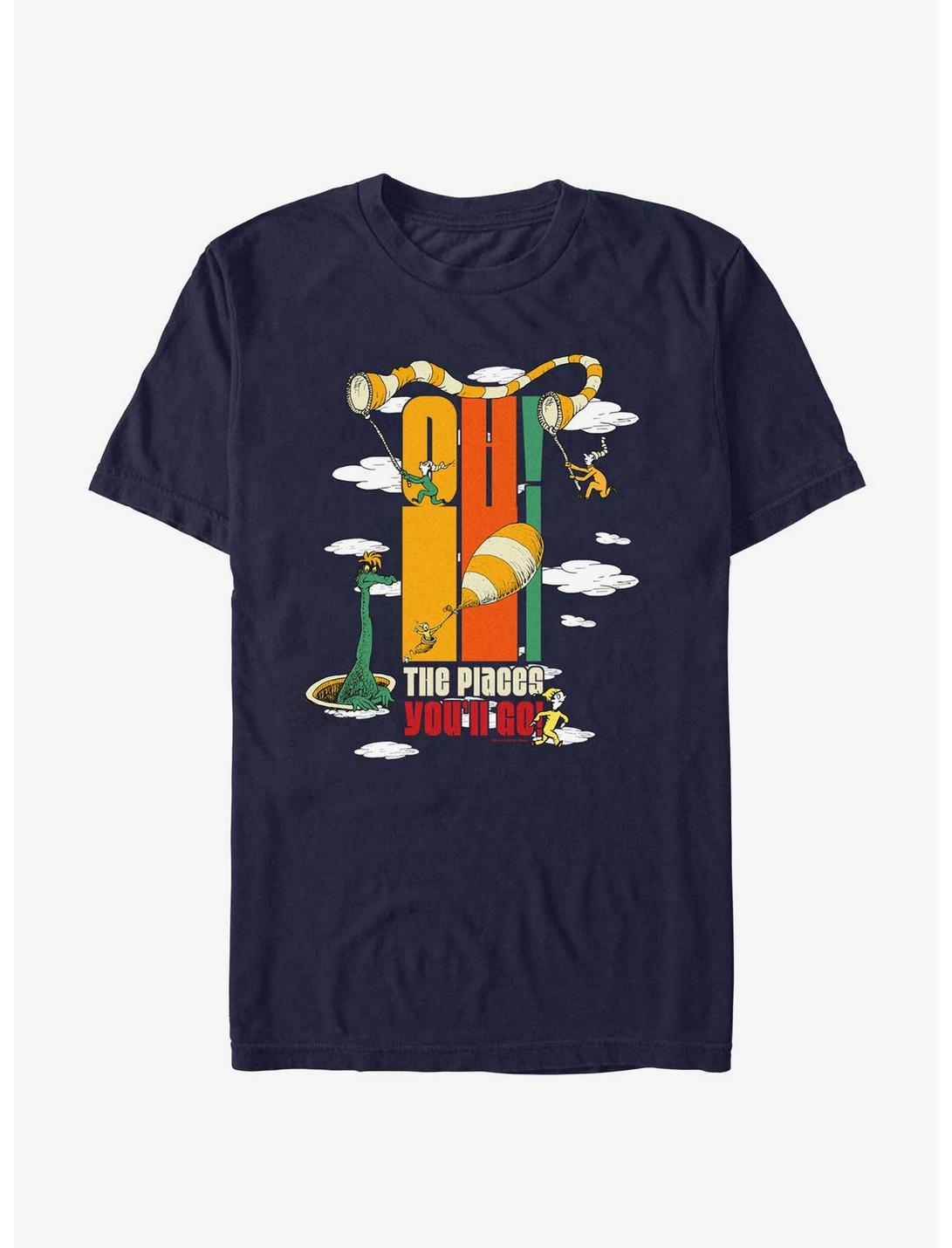 Dr. Seuss's Oh! The Places You'll Go Adventure Flight T-Shirt, NAVY, hi-res