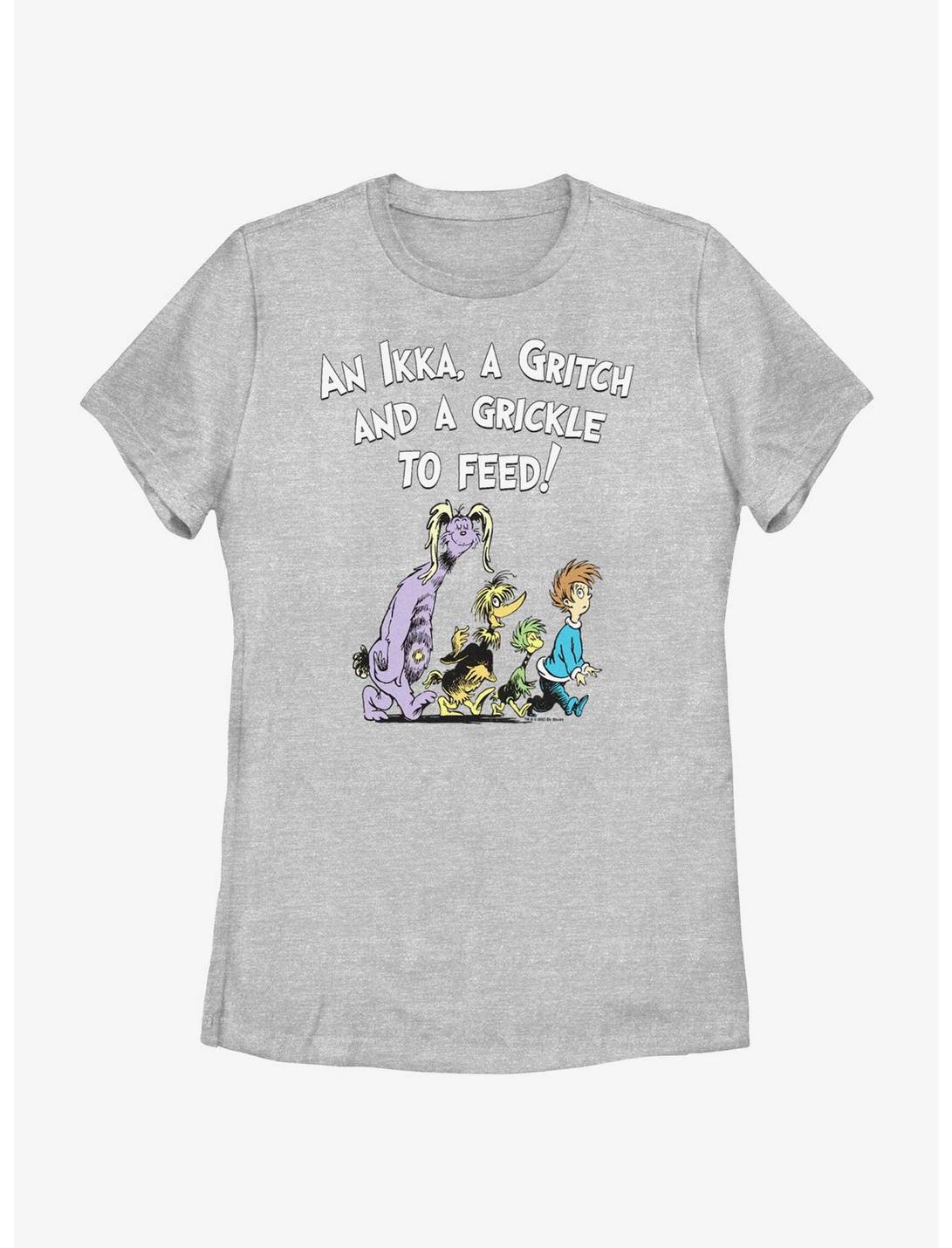 Dr. Seuss's The Bippolo Seed & Other Lost Stories Ikka Gritch Grickle To Feed Womens T-Shirt, ATH HTR, hi-res