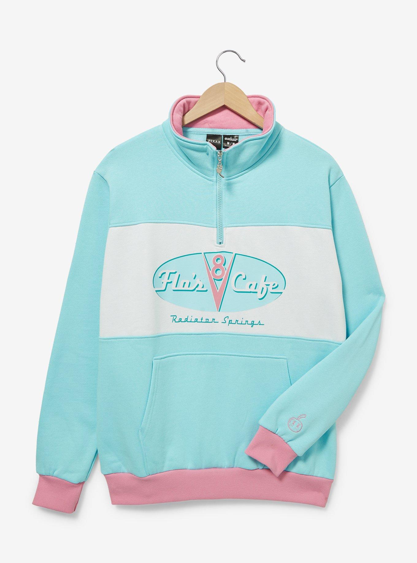 Cakeworthy Disney Pixar Cars Flo's Cafe Quarter Zip Sweatshirt, MULTI, hi-res